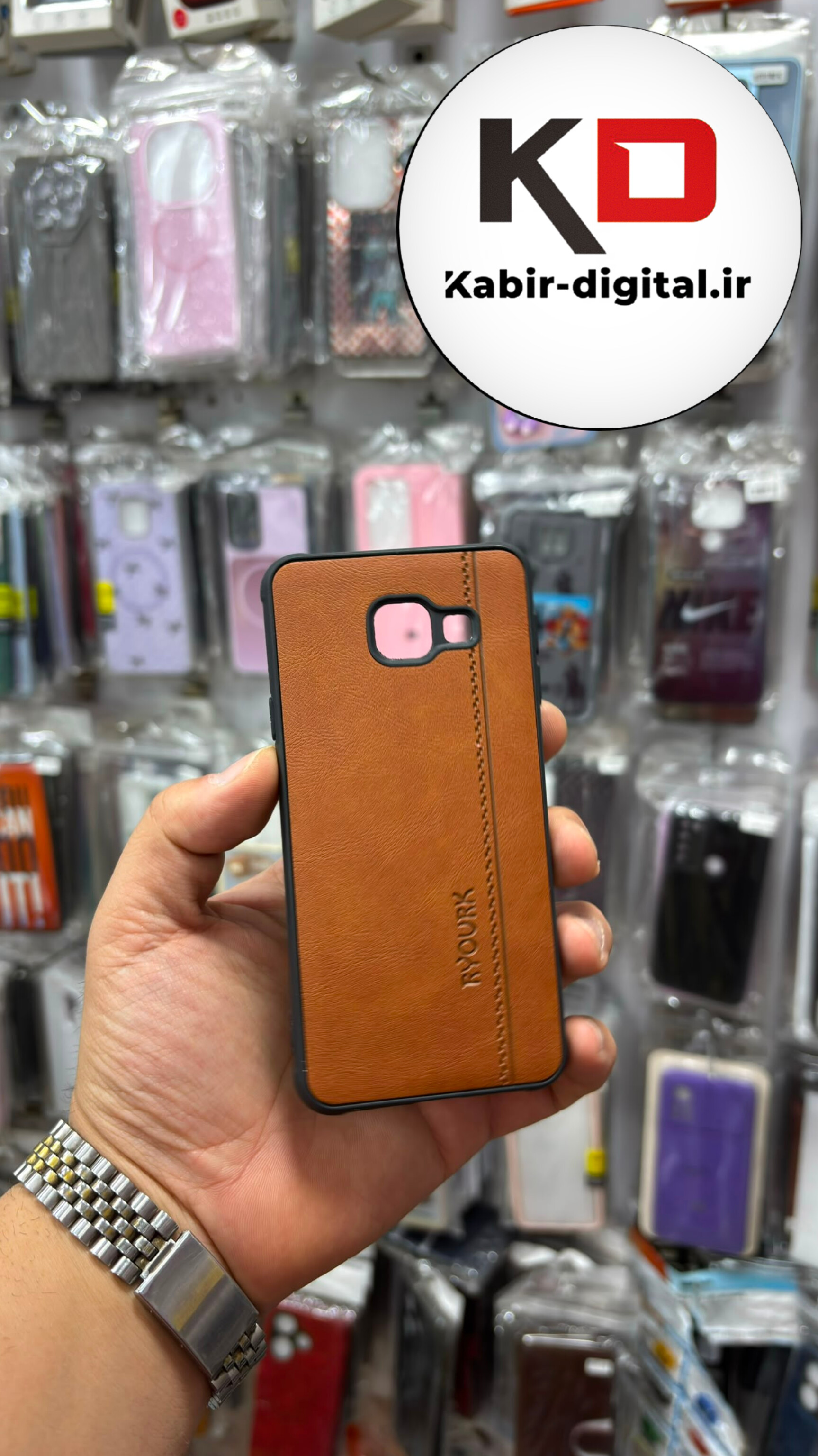 قاب گوشی Galaxy A310 / A3 2016 سامسونگ سیلیکونی طرح چرمی کلاسیک RYOURK محافظ لنز دار