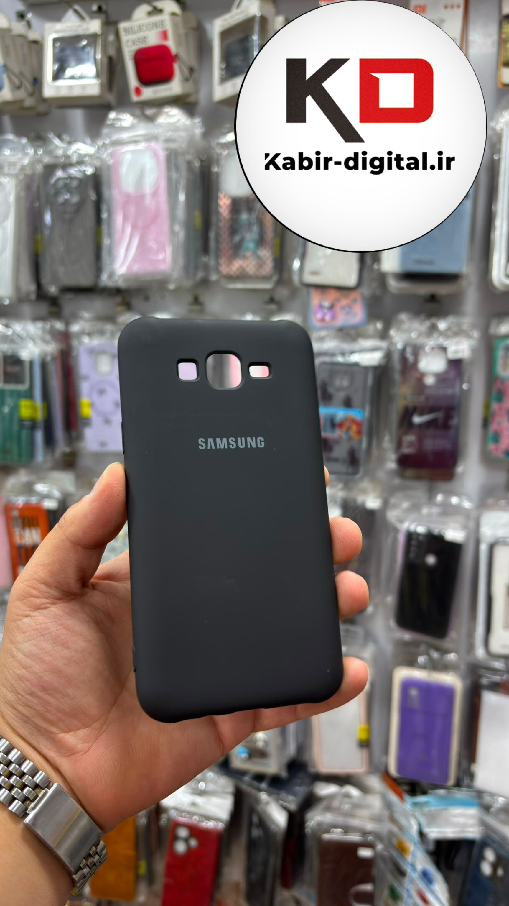 قاب گوشی Galaxy J7 سامسونگ سیلیکونی درجه یک زیر بسته محافظ لنزدار مشکی
