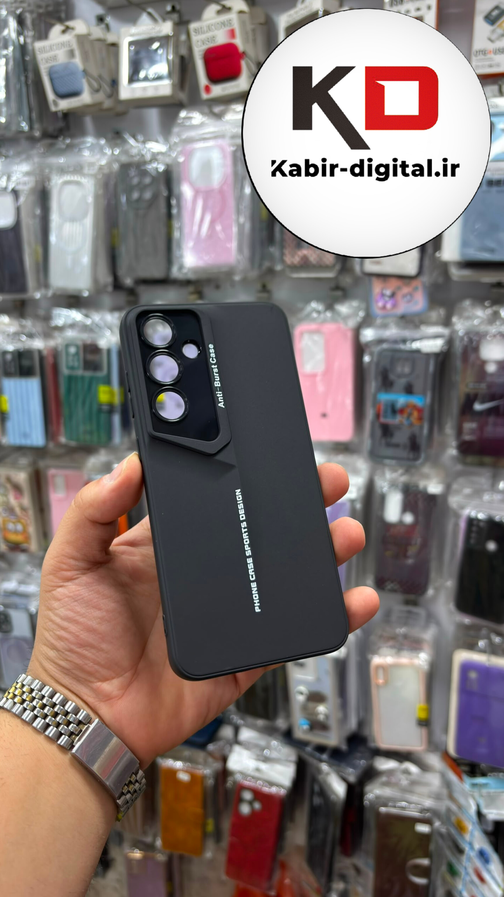 قاب گوشی Galaxy S24 FE سامسونگ طرح سری Porsche Design پورش دیزاین Hard LUXURY محافظ لنز دار مشکی