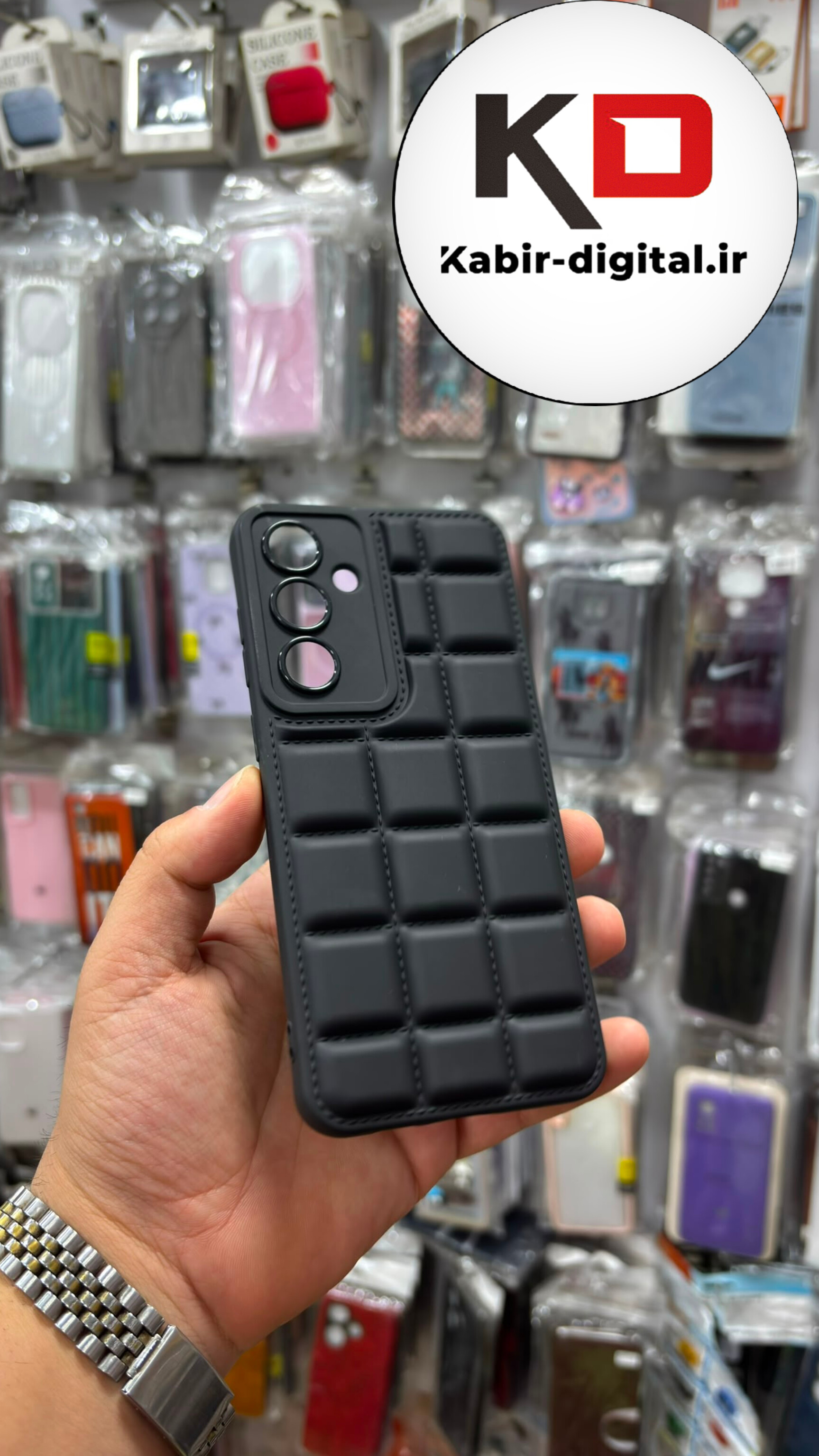 قاب گوشی Galaxy S24 FE سامسونگ سیلیکونی پافر مربعی THE NORTH FACE محافظ لنز دار