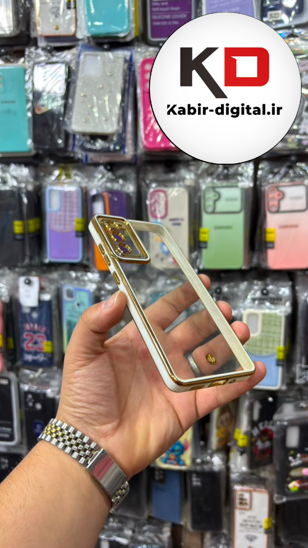 قاب گوشی Galaxy S21 FE سامسونگ طرح الکتروپلیتینگ ژله ای شفاف اورجینال یونیک کیس Unique Case محافظ لنز دار گلسی طلایی