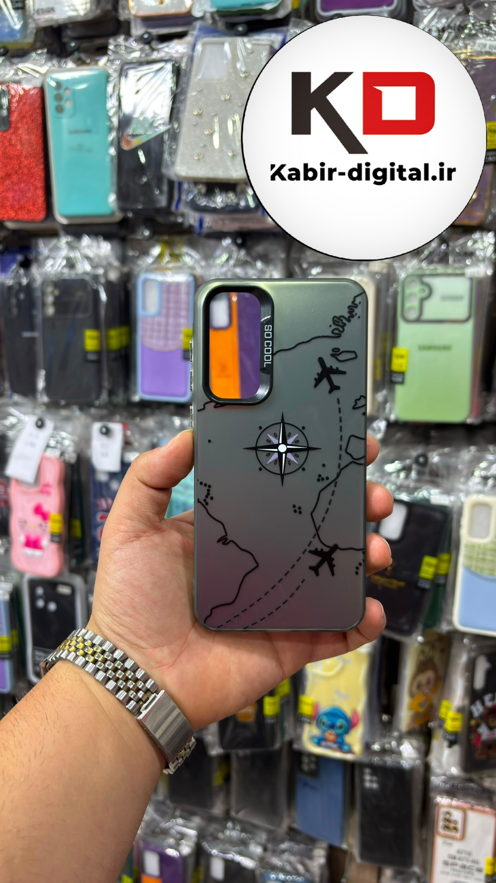 قاب گوشی Galaxy A34 سامسونگ So Cool اورجینال لنز برجسته کرومی طرح هواپیما