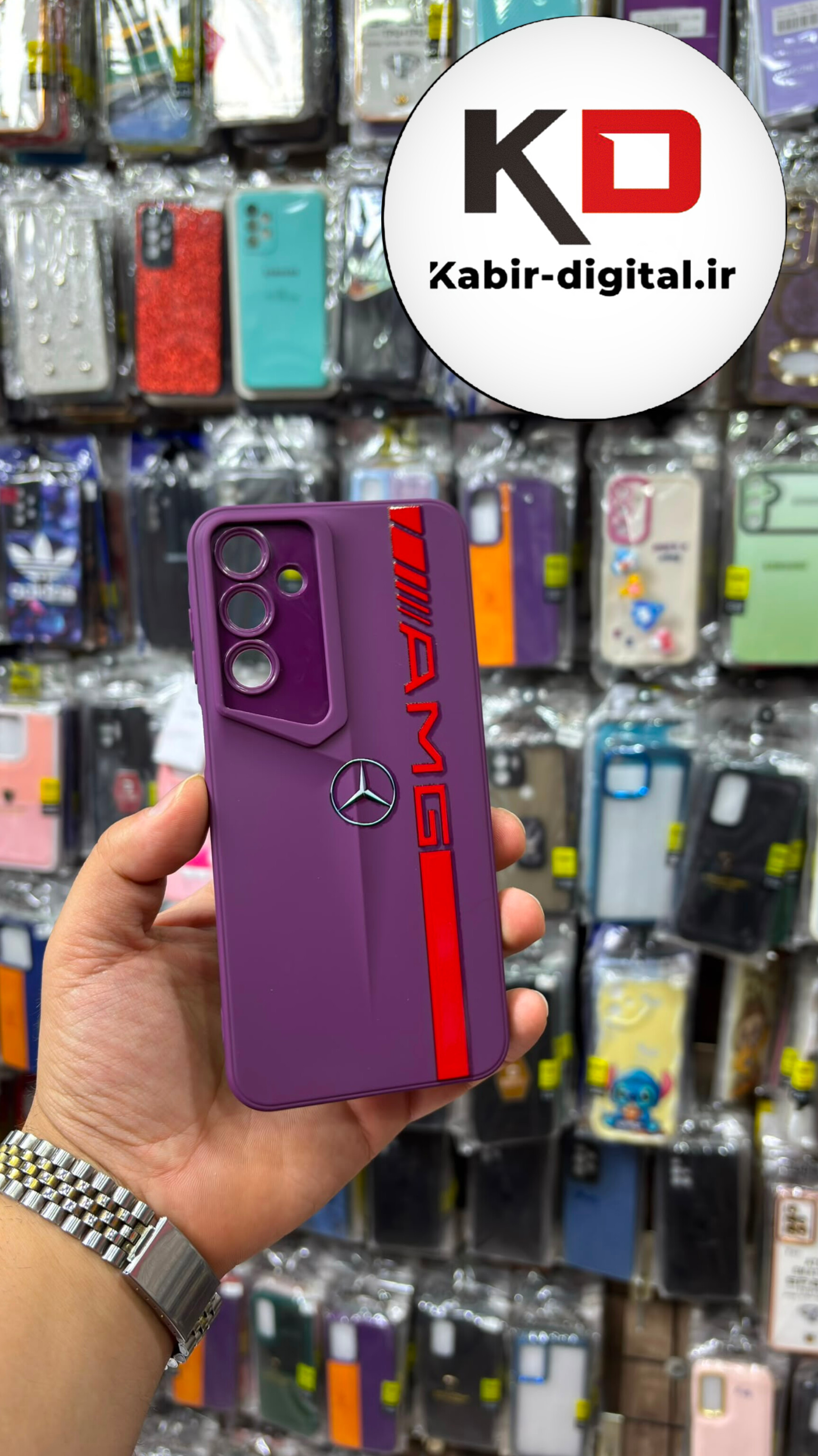 قاب گوشی Galaxy A16 سامسونگ  طرح سری Porsche Design پورش دیزاین Hard LUXURY محافظ لنز دار بنفش
