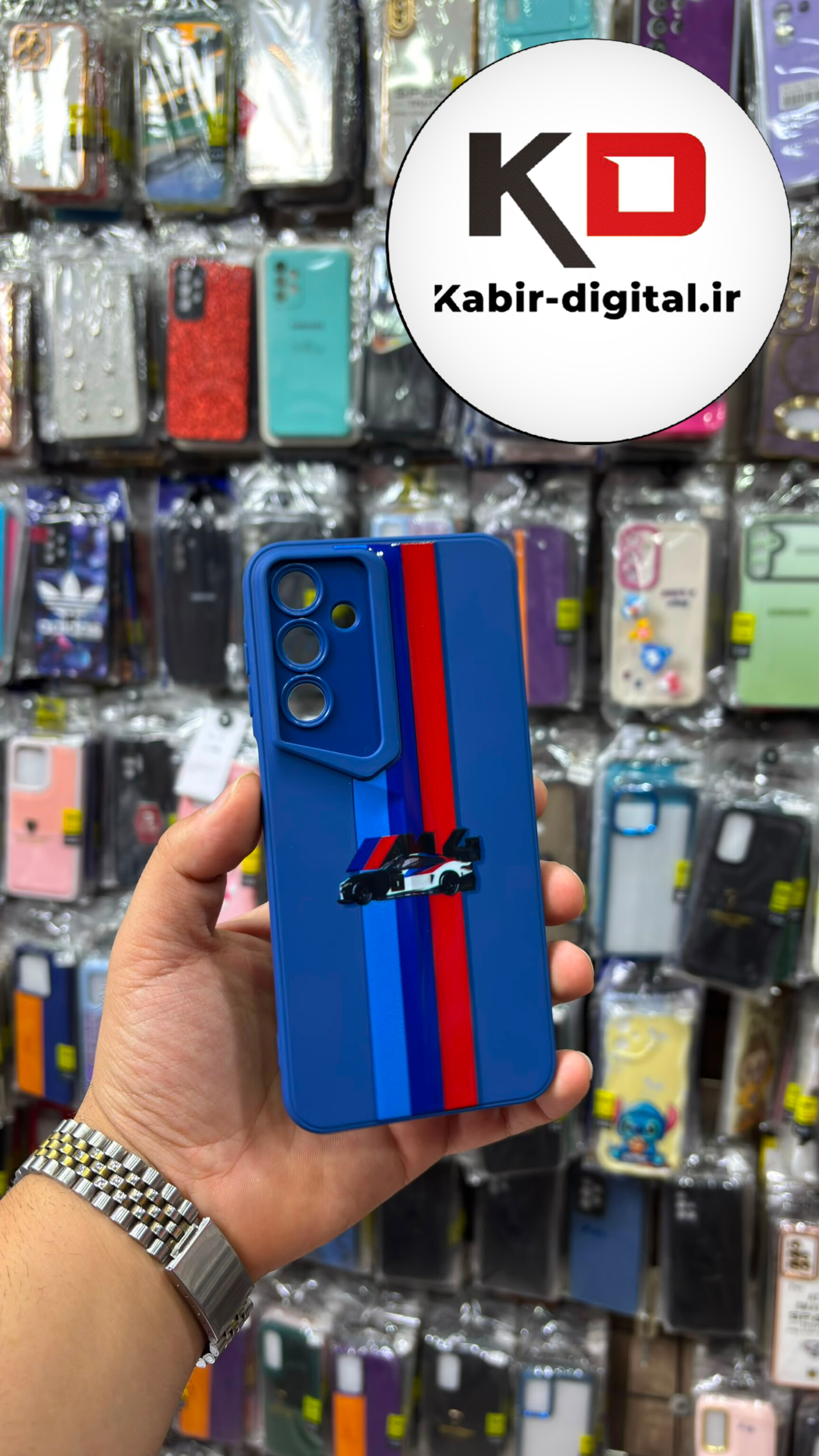 قاب گوشی Galaxy A16 سامسونگ  طرح سری Porsche Design پورش دیزاین Hard LUXURY محافظ لنز دار آبی