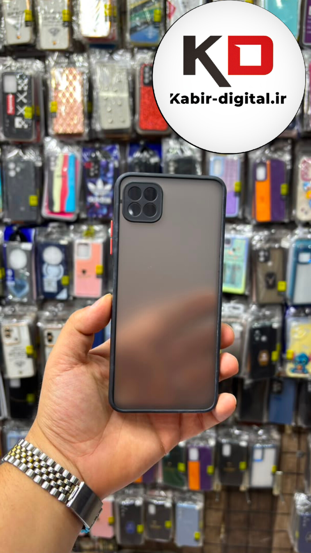 قاب گوشی Galaxy A22 5G سامسونگ پشت مات دور سیلیکونی محافظ لنزدار مشکی