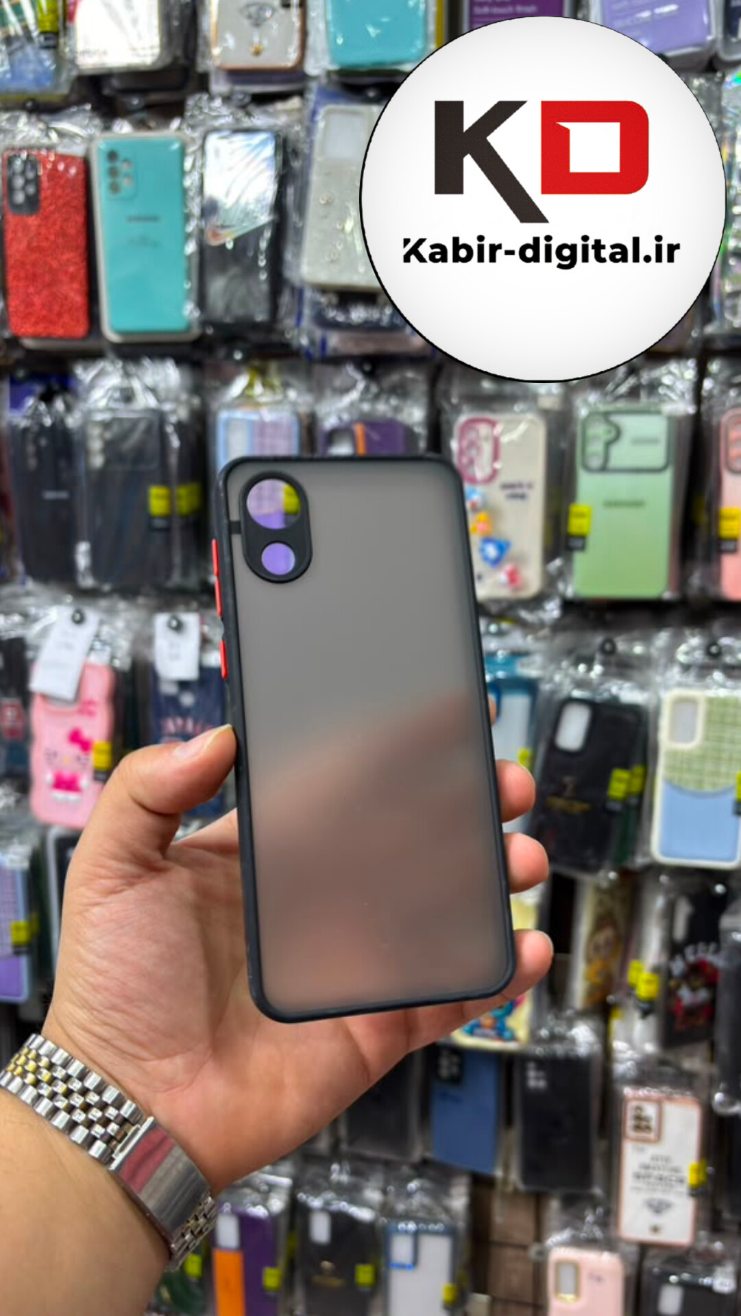 قاب گوشی  Galaxy A03 Core سامسونگ پشت مات دور سیلیکونی مشکی