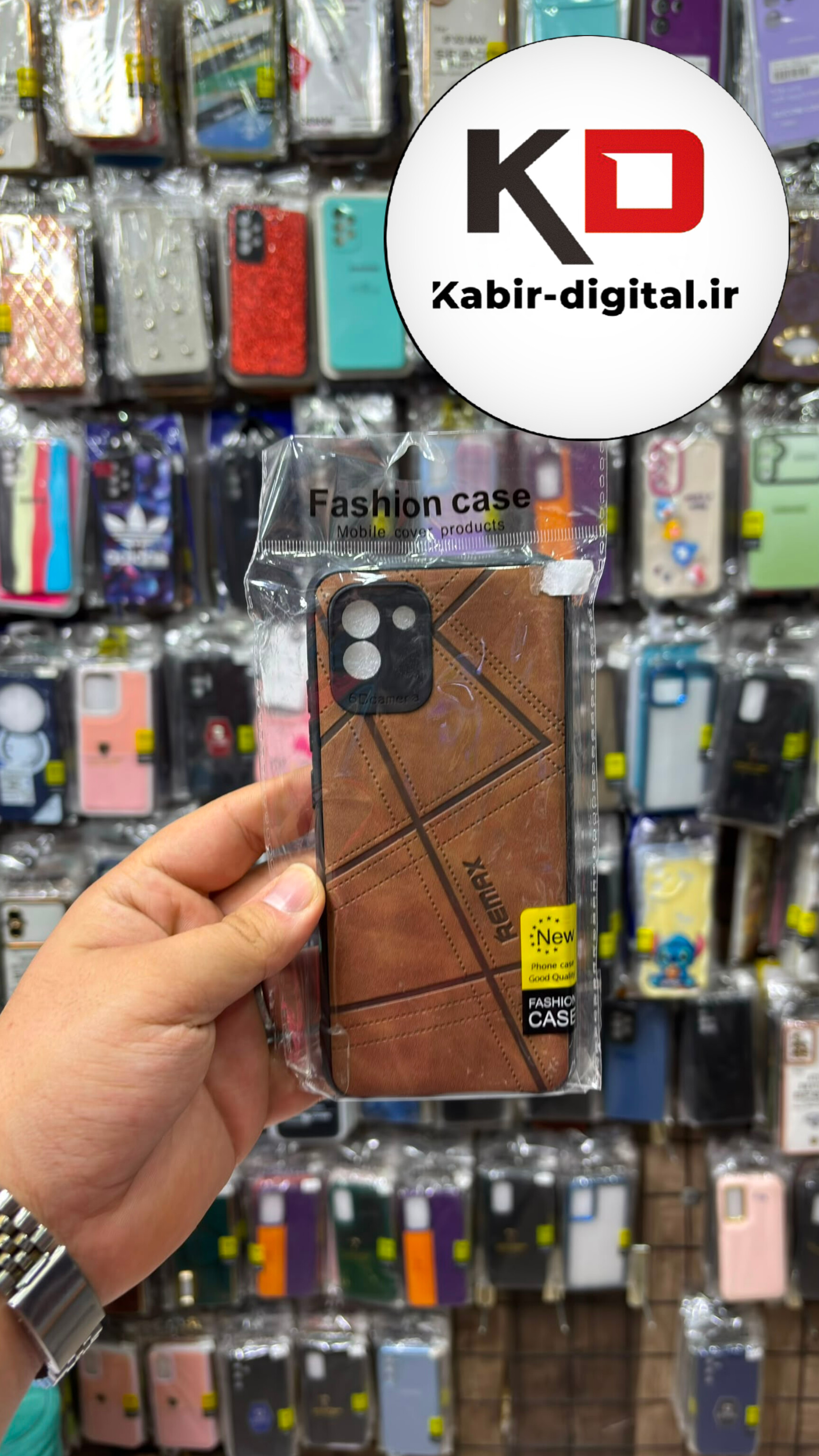 قاب گوشی Galaxy A03 سامسونگ طرح ژله ای چرمی ساده قهوه ایی محاقظ لنزدار
