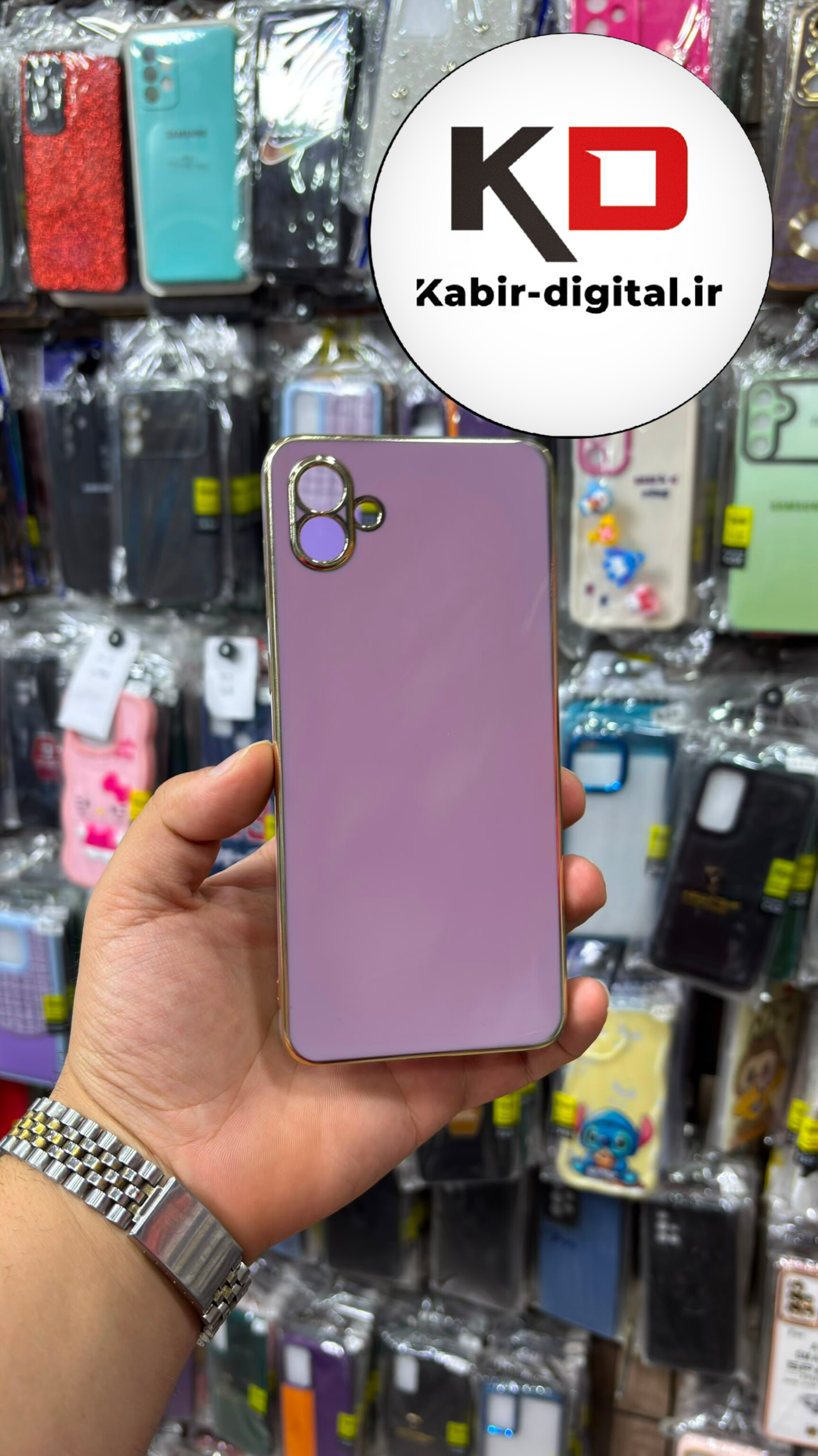 قاب گوشی Galaxy A04 سامسونگ طرح ژله ای مای کیس گلد لاین دور طلایی محافظ لنز دار یاسی