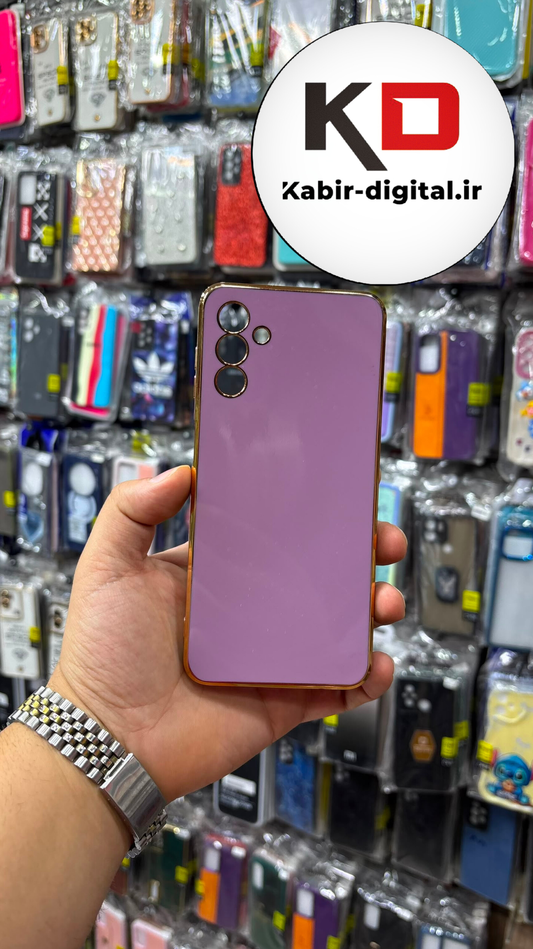 قاب گوشی  Galaxy A13 5G / A04s / M13 / F13 سامسونگ طرح ژله ای مای کیس گلد لاین دور طلایی محافظ لنز دار یاسی