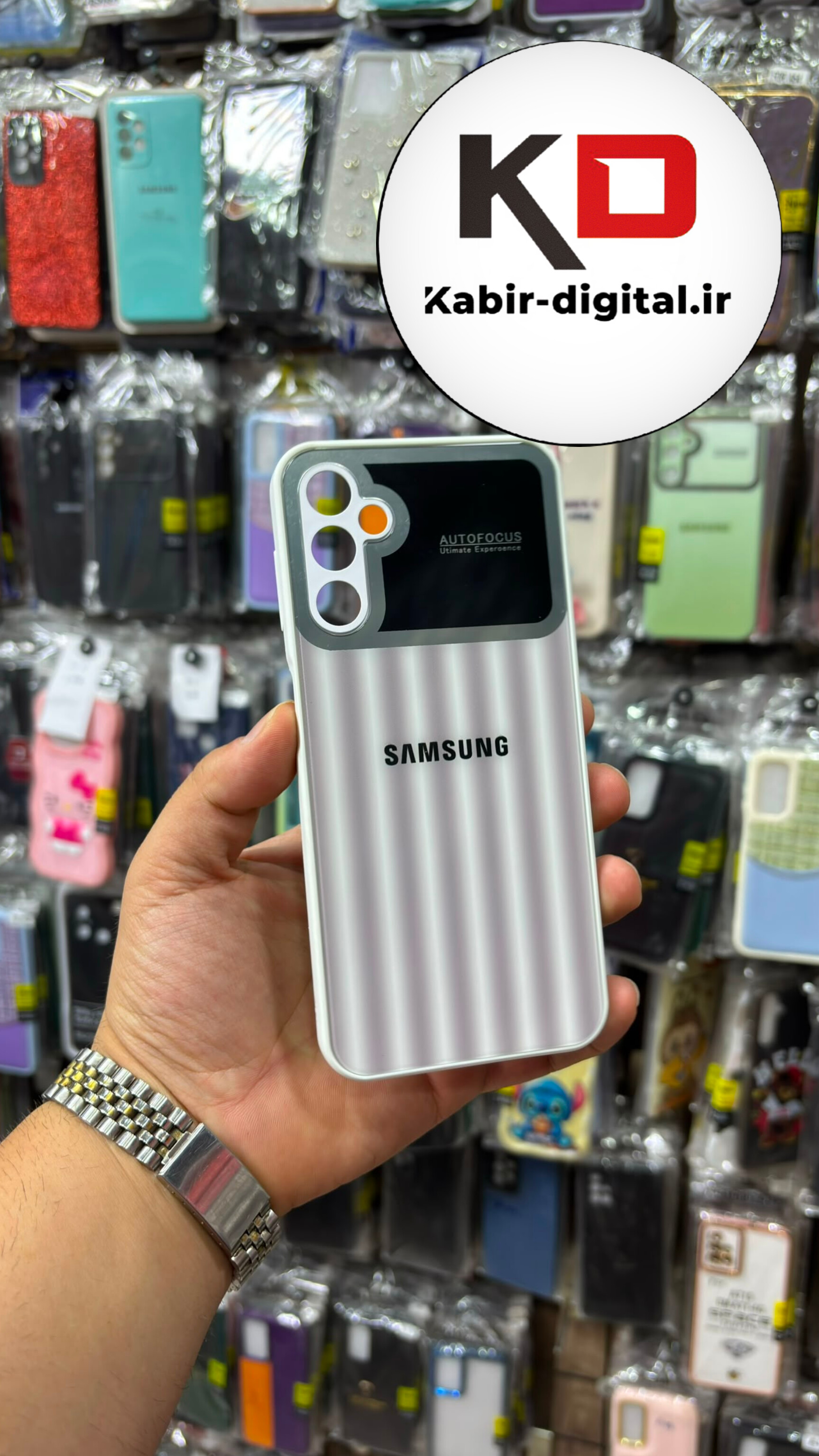 قاب گوشی  Galaxy A14 سامسونگ PVD دور سیلیکونی Auto Focus محافظ لنز دار
