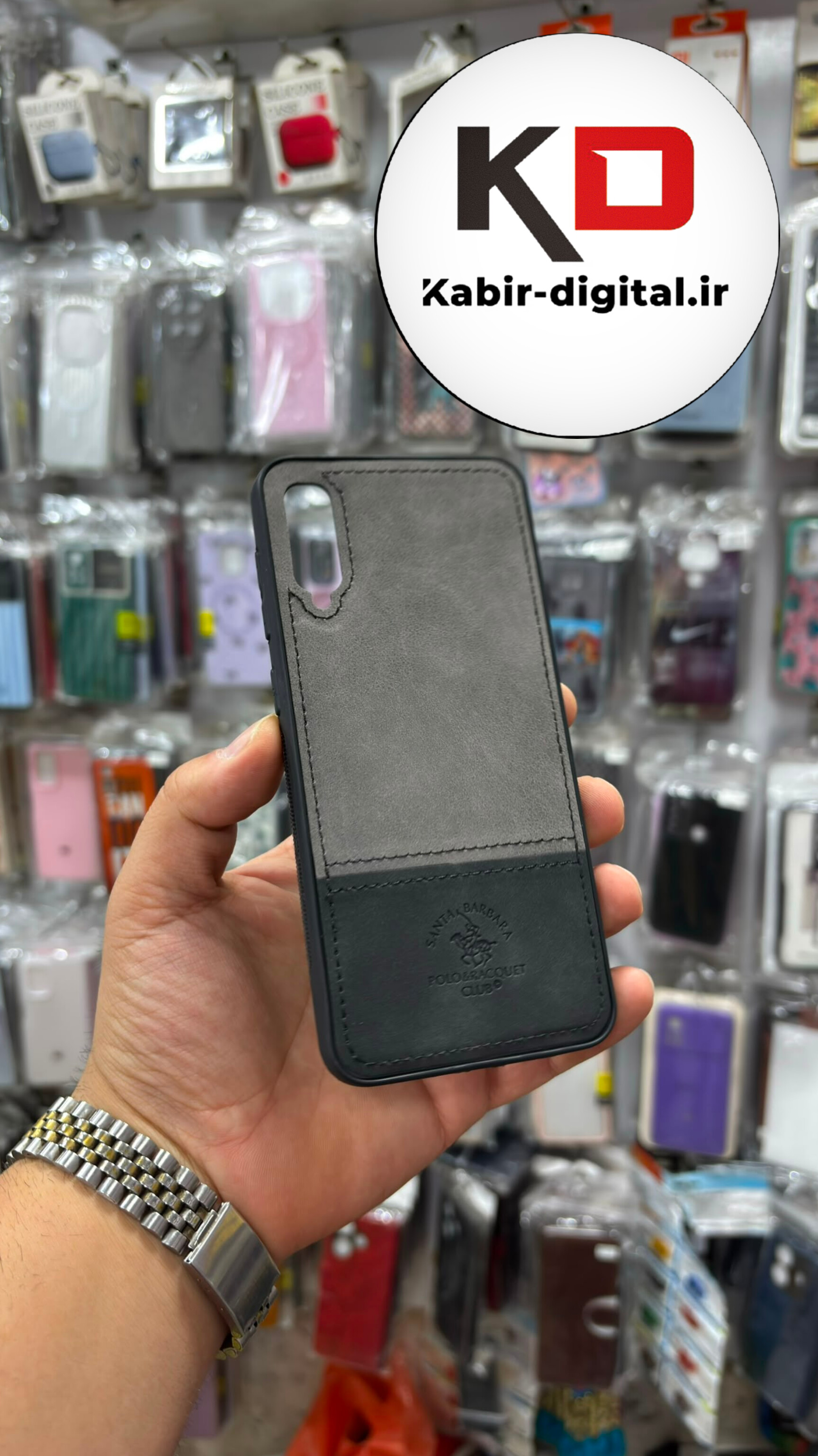 قاب گوشی Galaxy A50 / A50s / A30s سامسونگ طرح دو تیکه مخمل چرمی کلاسیک HARD چرمی پولو PULO  چرمی طوسی