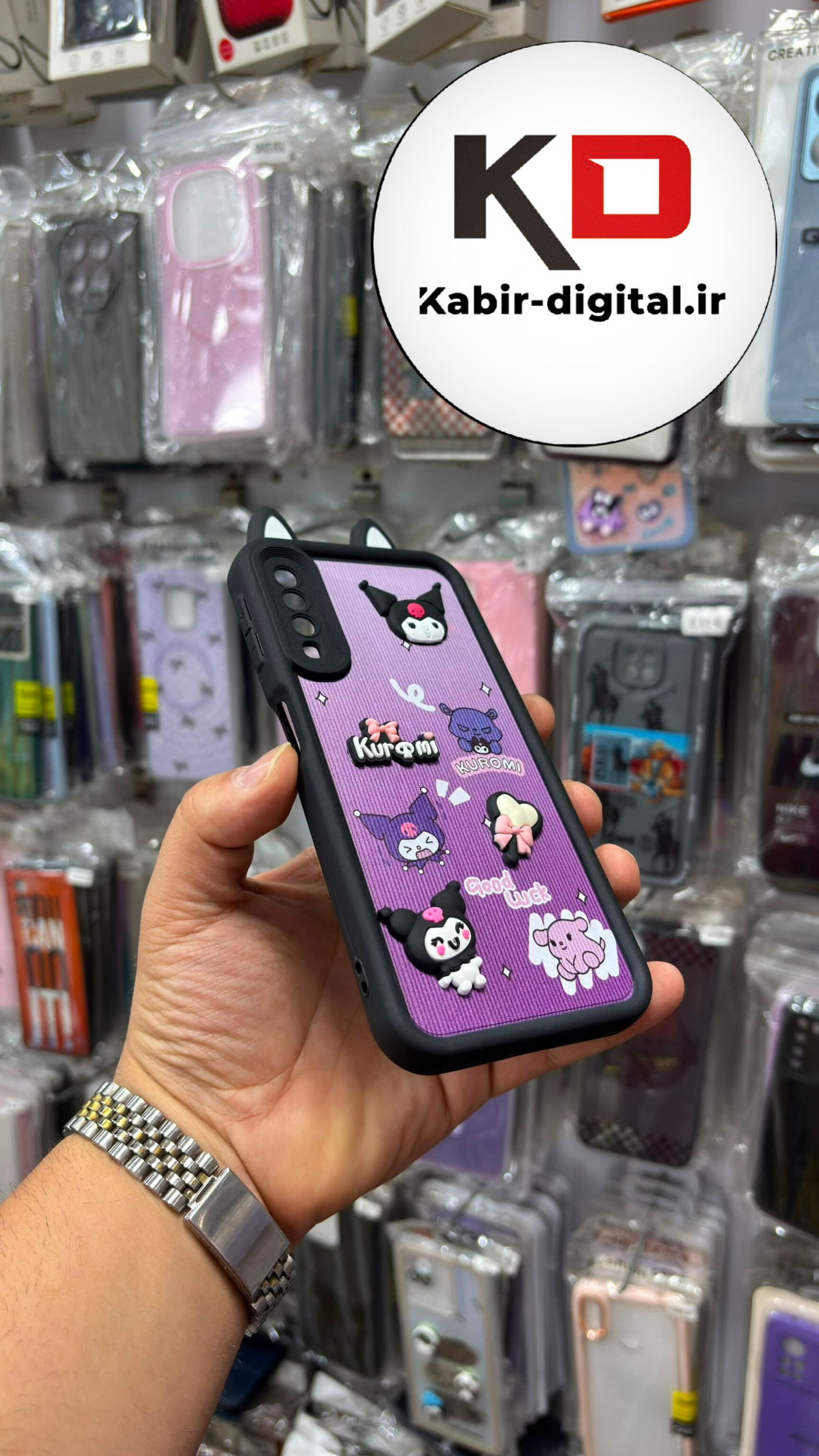 قاب گوشی Galaxy A750 / A7 2018 سامسونگ سیلیکونی ژله ایی منحنی عروسکی سه بعدی برجسته محافظ لنزدار کرومی