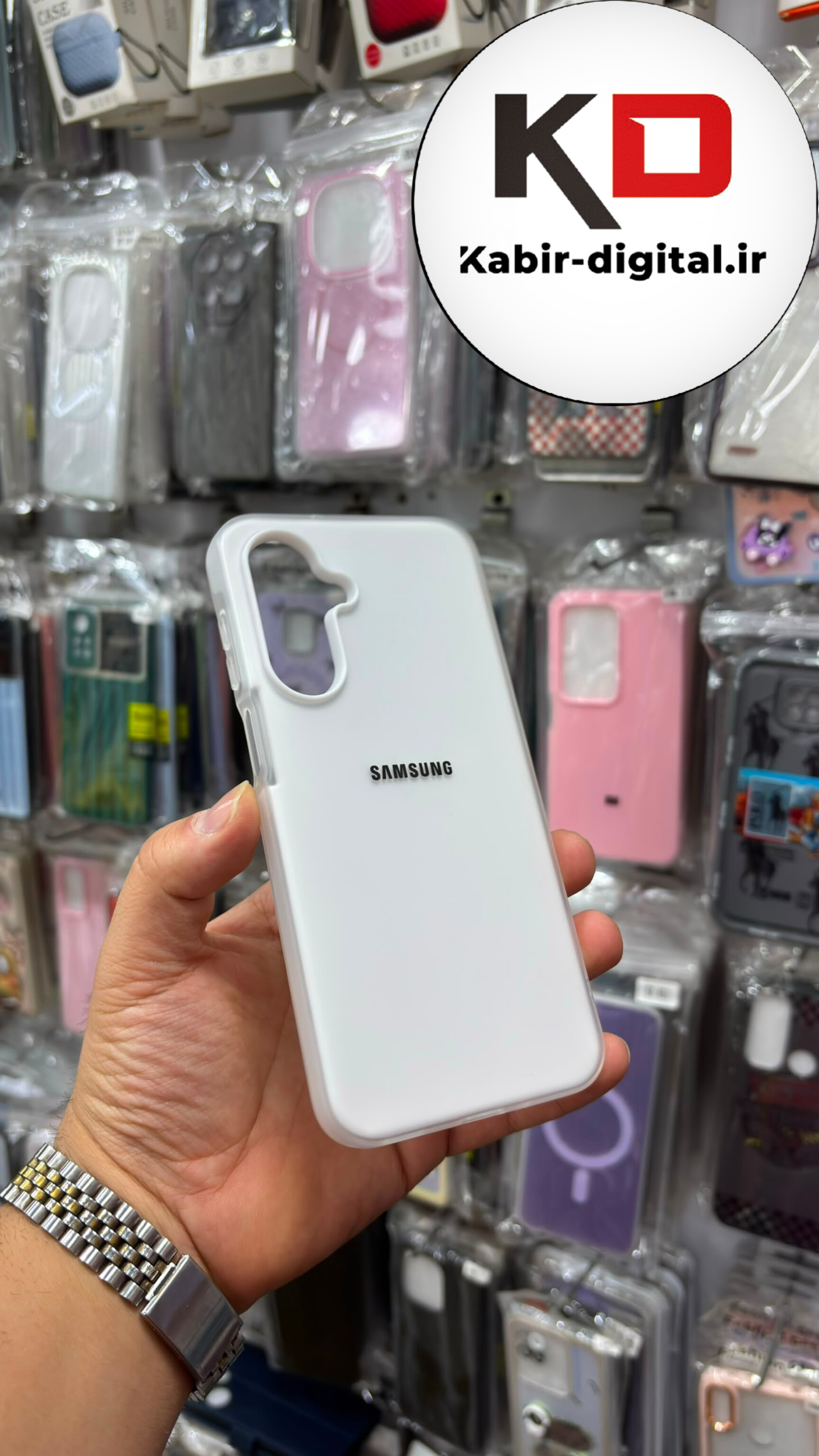 قاب گوشی  Galaxy A56 / A36 سامسونگ Pastel Case پاستلی لوگو دار ضد ضربه لنز برجسته سفید