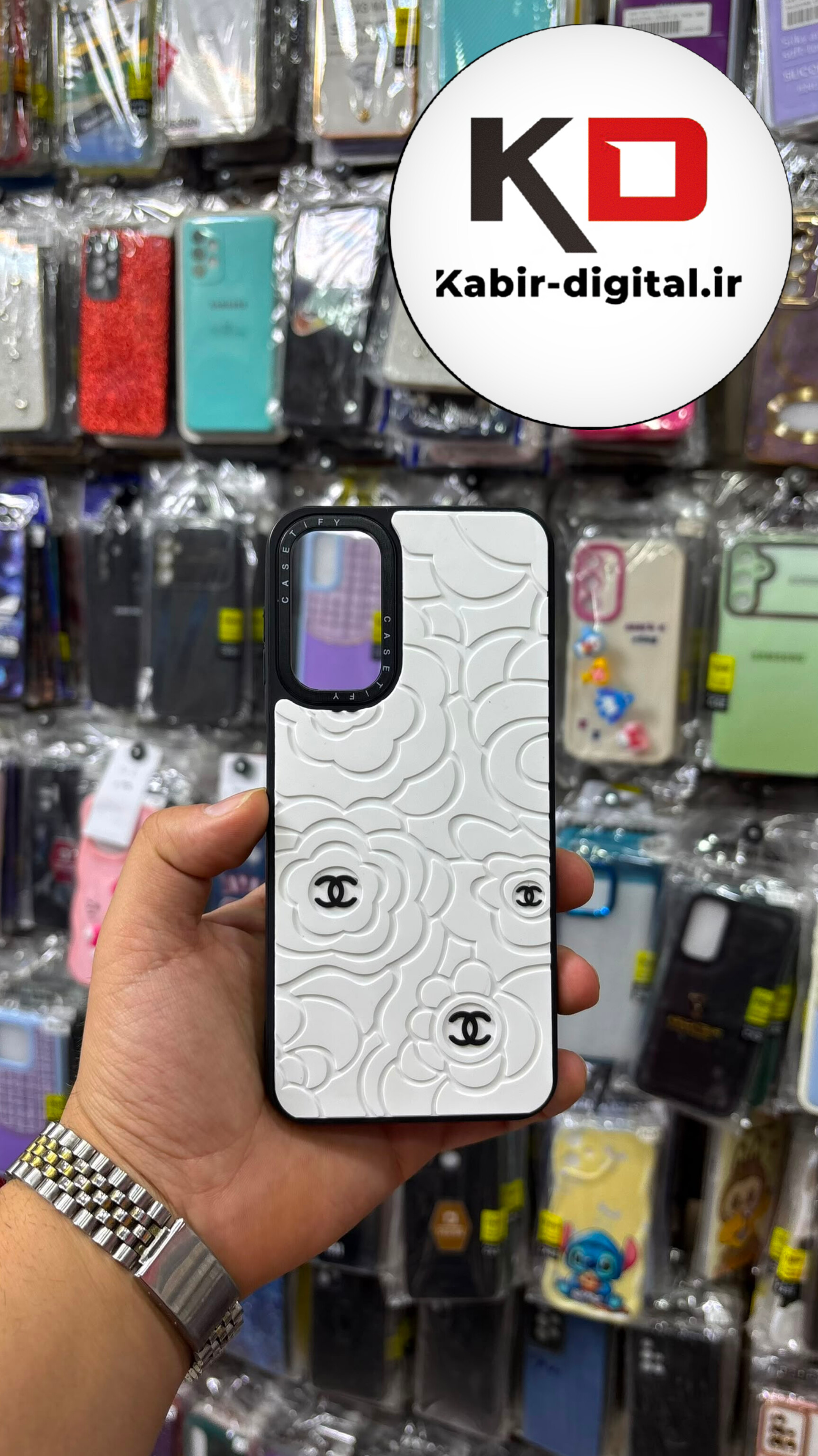 قاب گوشی Galaxy A14 / M14 سامسونگ سیلیکونی  SO COOL ایربگ دار اورجینال طرح گل رز سفید