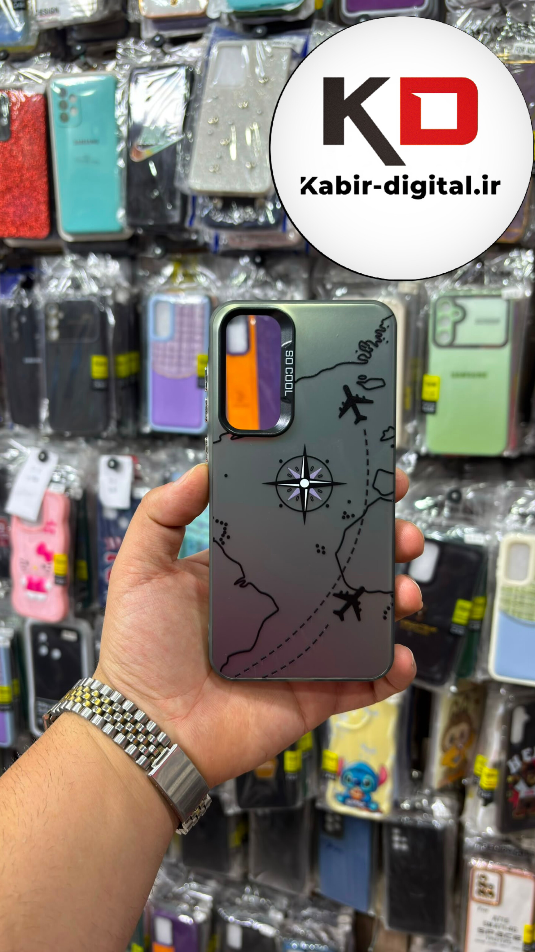 قاب گوشی Galaxy A34 سامسونگ So Cool اورجینال لنز برجسته کرومی طرح هواپیما