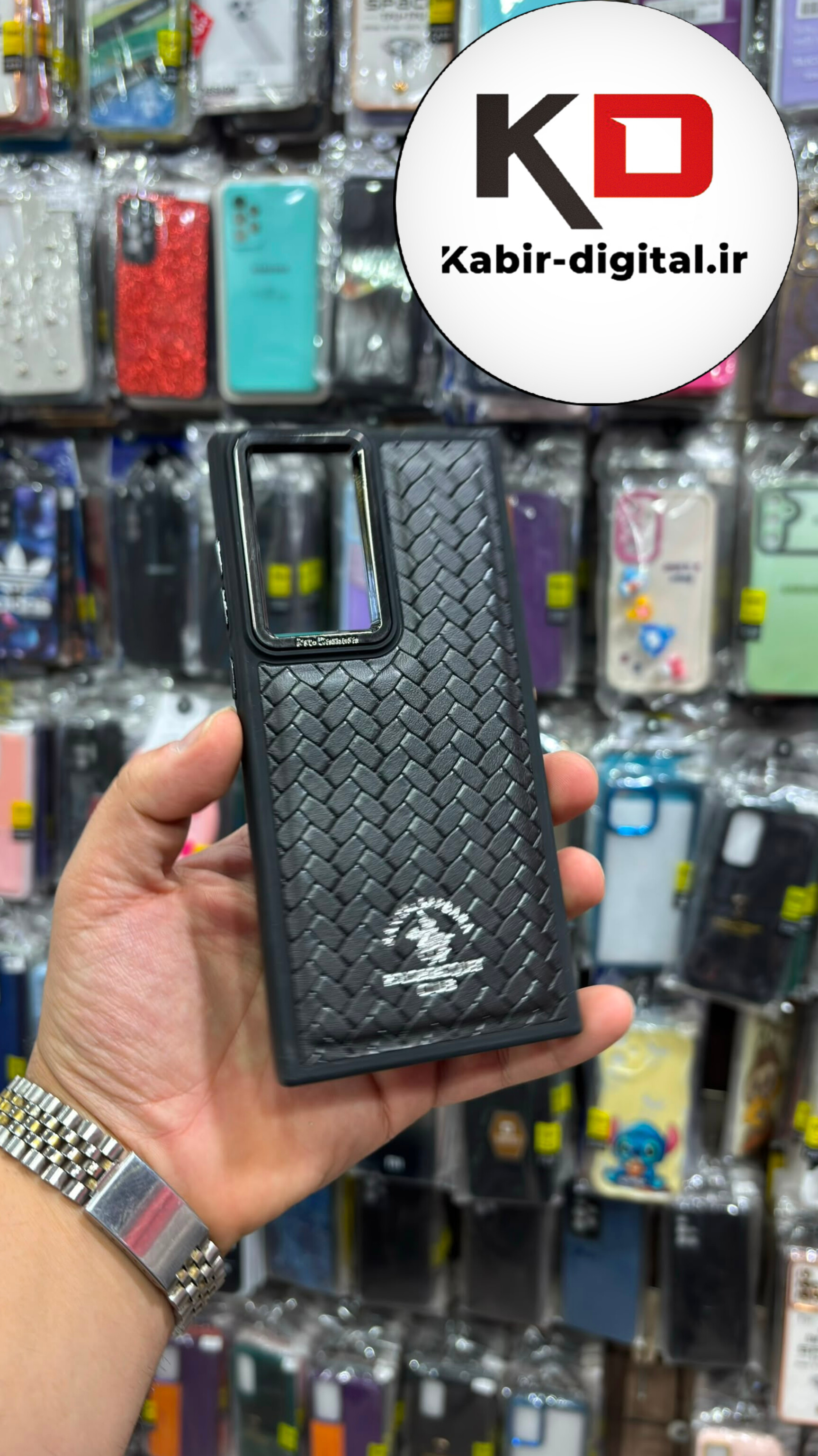 قاب گوشی Galaxy S22 Ultra سامسونگ چرم New Case لنز برجسته کلاسیک REMAX مشکی