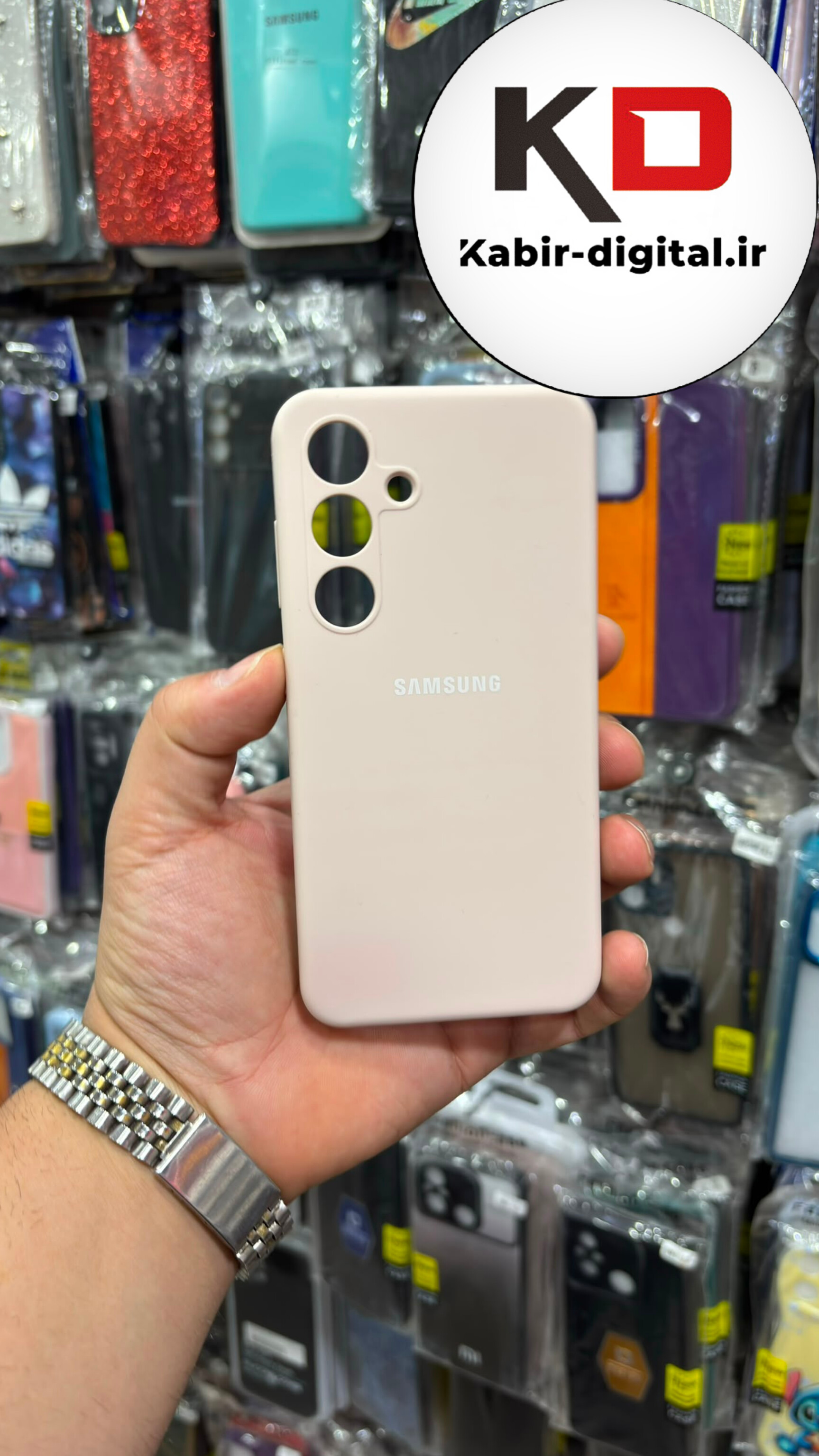 قاب گوشی Galaxy S24 سامسونگ سیلیکونی اورجینال درجه یک داخل پارچه زیر بسته محافظ لنزدار
