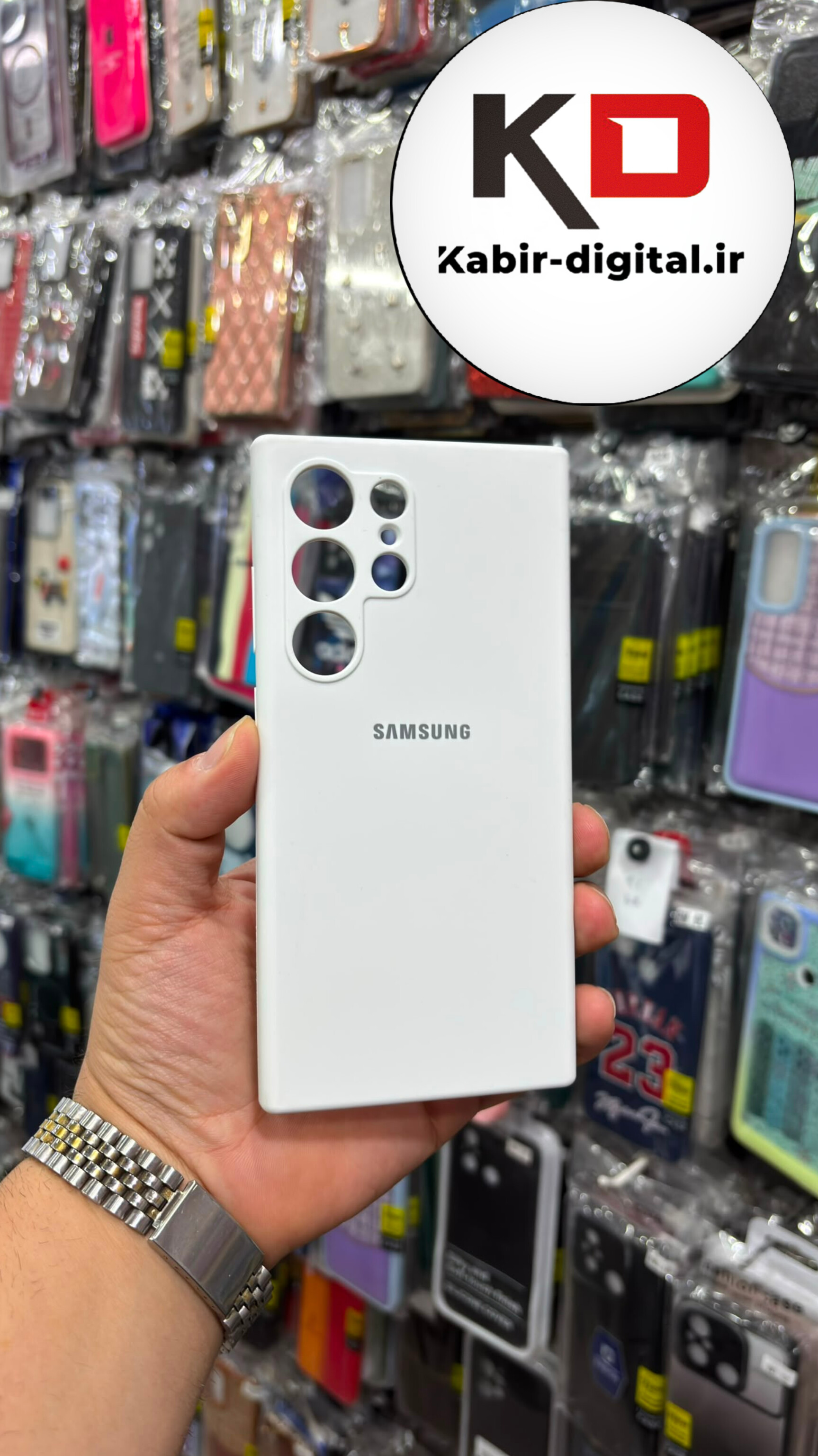 قاب گوشی Galaxy S24 Ultra سامسونگ سیلیکونی اورجینال درجه یک داخل پارچه زیر بسته محافظ لنزدار