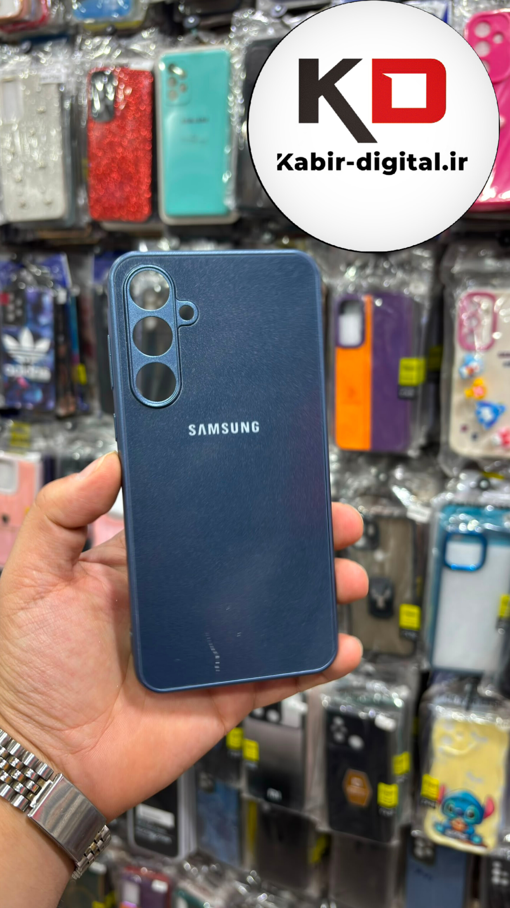 قاب گوشی Galaxy A35 سامسونگ پشت گلس شیشه ای اورجینال SO COOL دور سیلیکونی براق