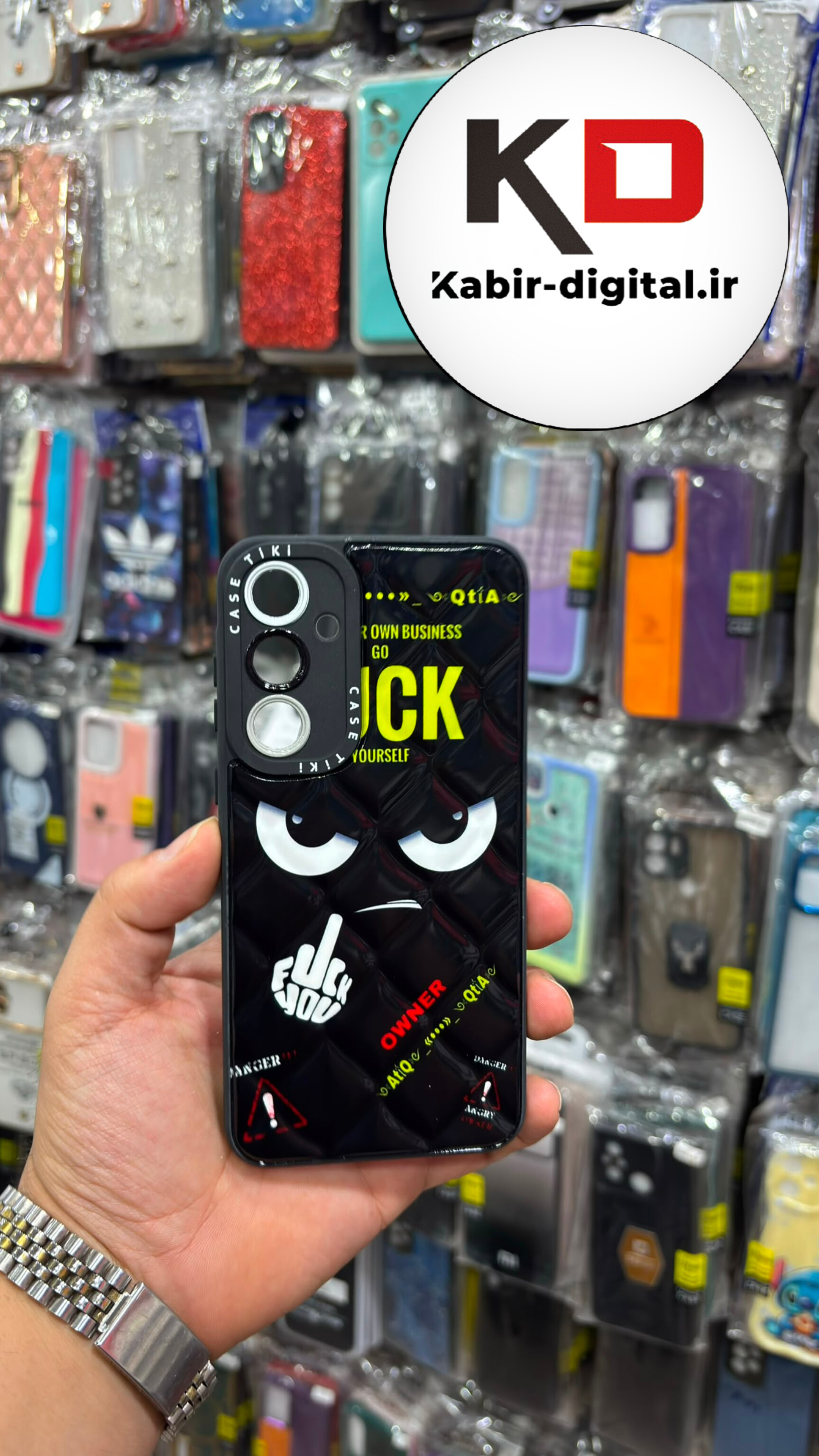 قاب گوشی Galaxy A35 سامسونگ دور سیلیکونی 3D Pucker برجسته طرح فانتزی محافظ لنز دار مشکی