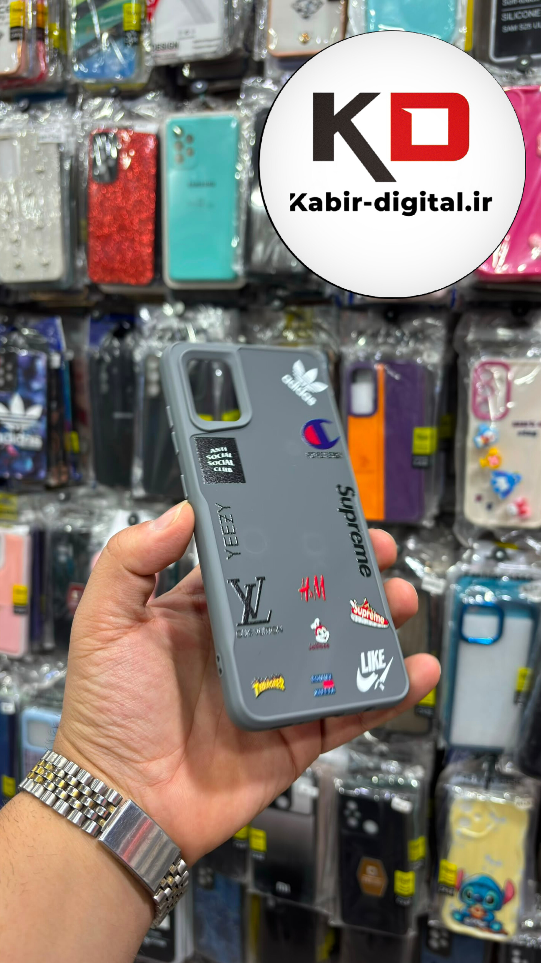 قاب گوشی Galaxy A51 / A31 سامسونگ سیلیکونی  Solid case طرحدار ضد ضربه رنگ طوسی محافظ لنزدار