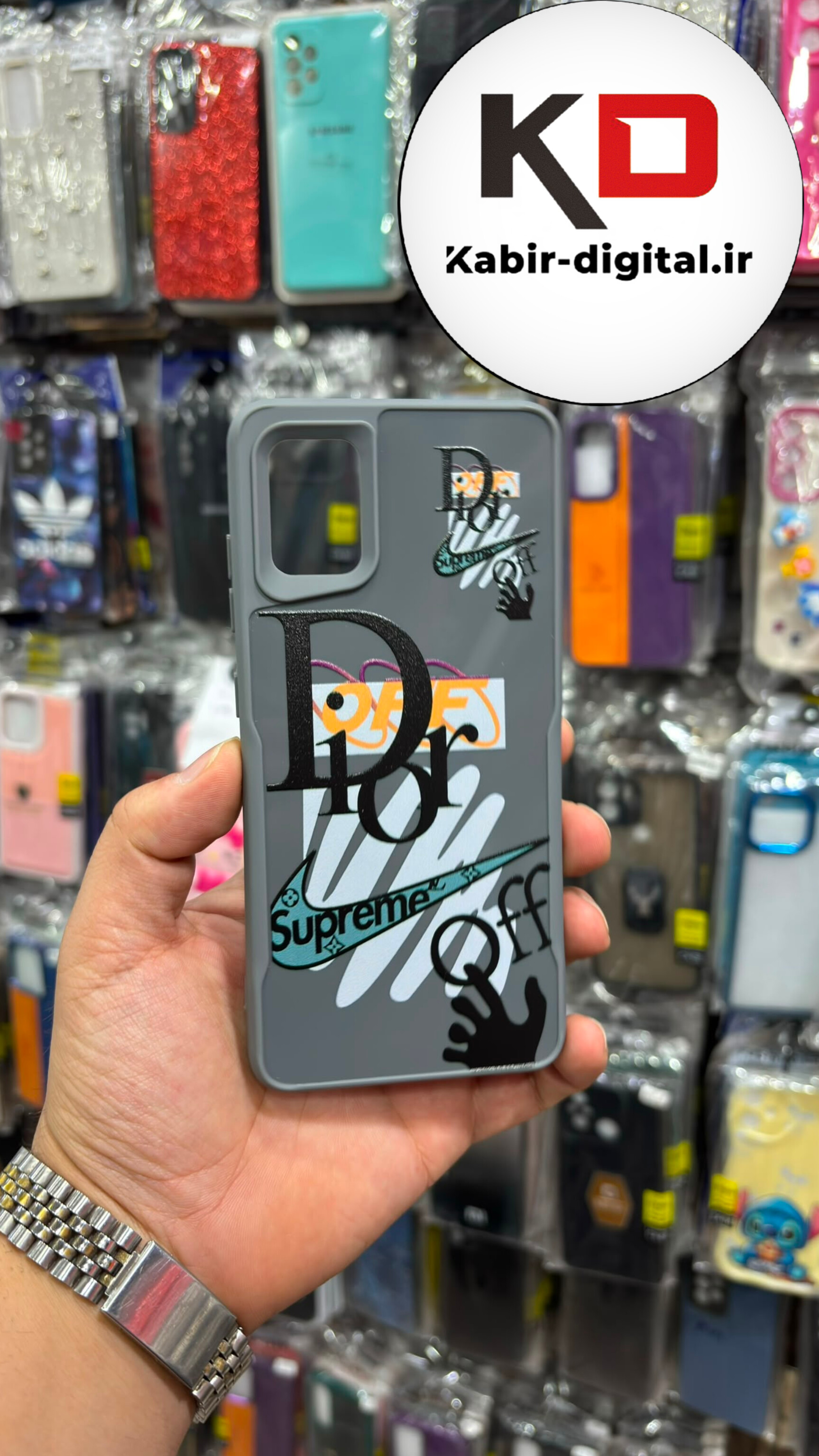 قاب گوشی Galaxy A51 / A31 سامسونگ سیلیکونی  Solid case طرح دیور ضد ضربه رنگ طوسی محافظ لنزدار