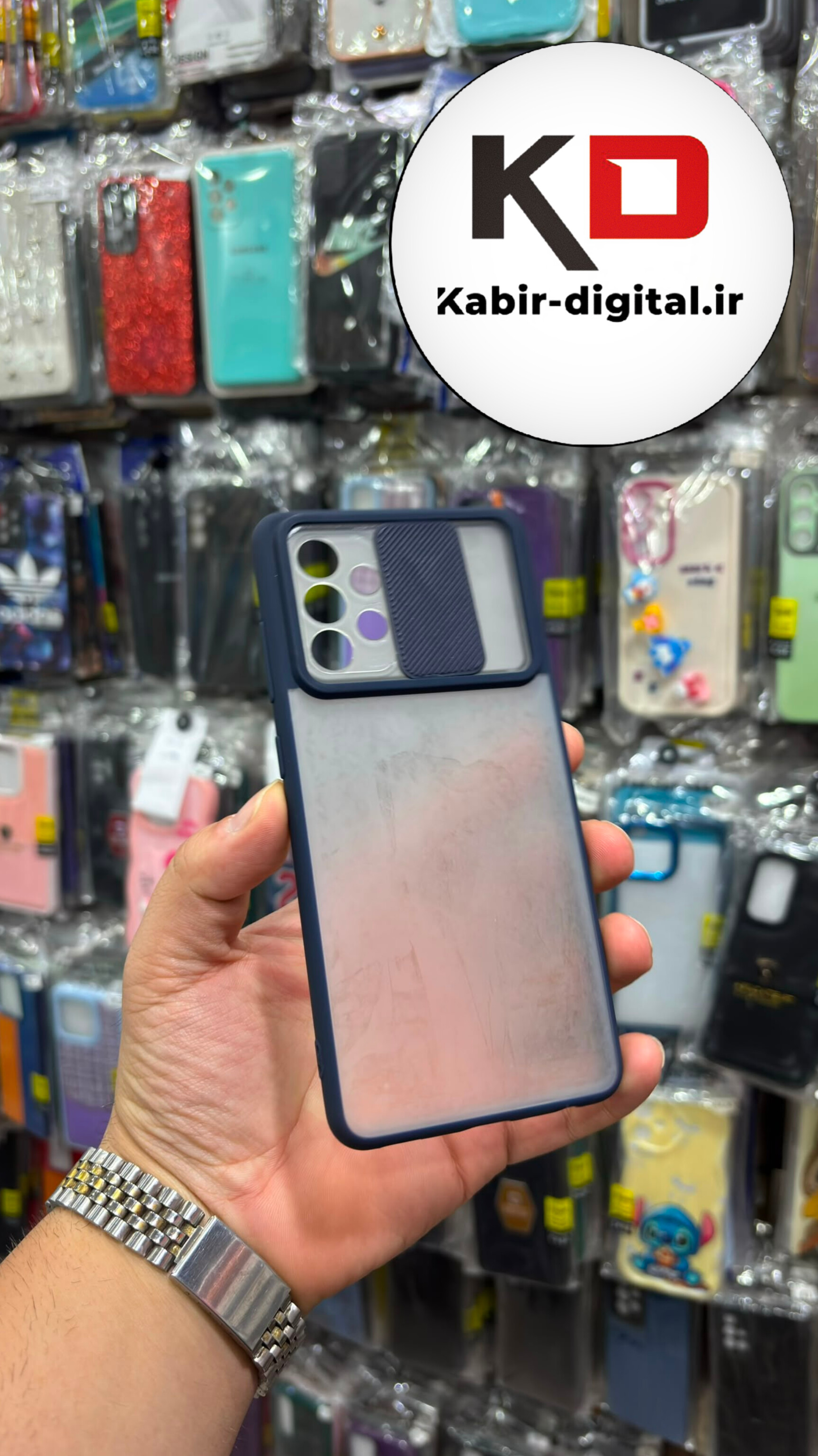 قاب گوشی Galaxy A52 / A52s سامسونگ پشت مات دور سیلیکونی محافظ لنزدار کشویی
