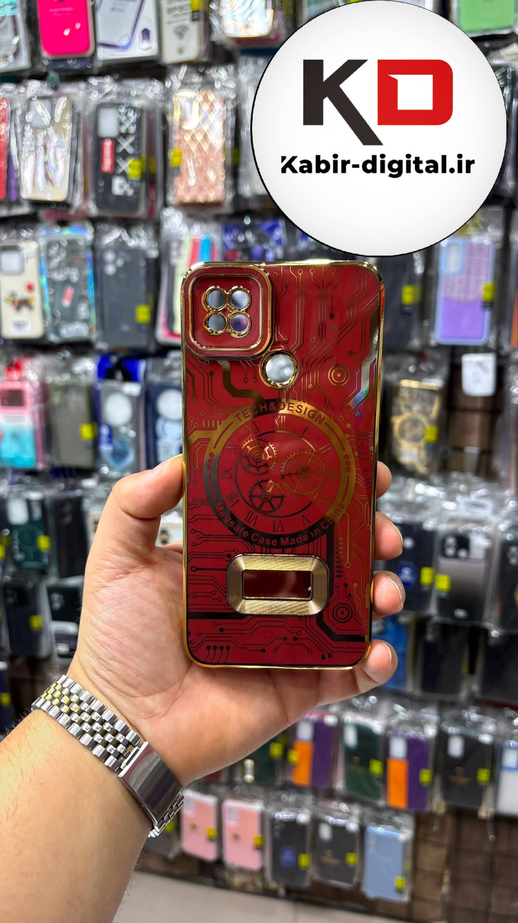 قاب گوشی Redmi 9C / Redmi 10A شیائومی طرح مای کیس MY CASE ژله ای مگ سیف محافظ لنز دار طرح تکنولوژی رنگ طلایی