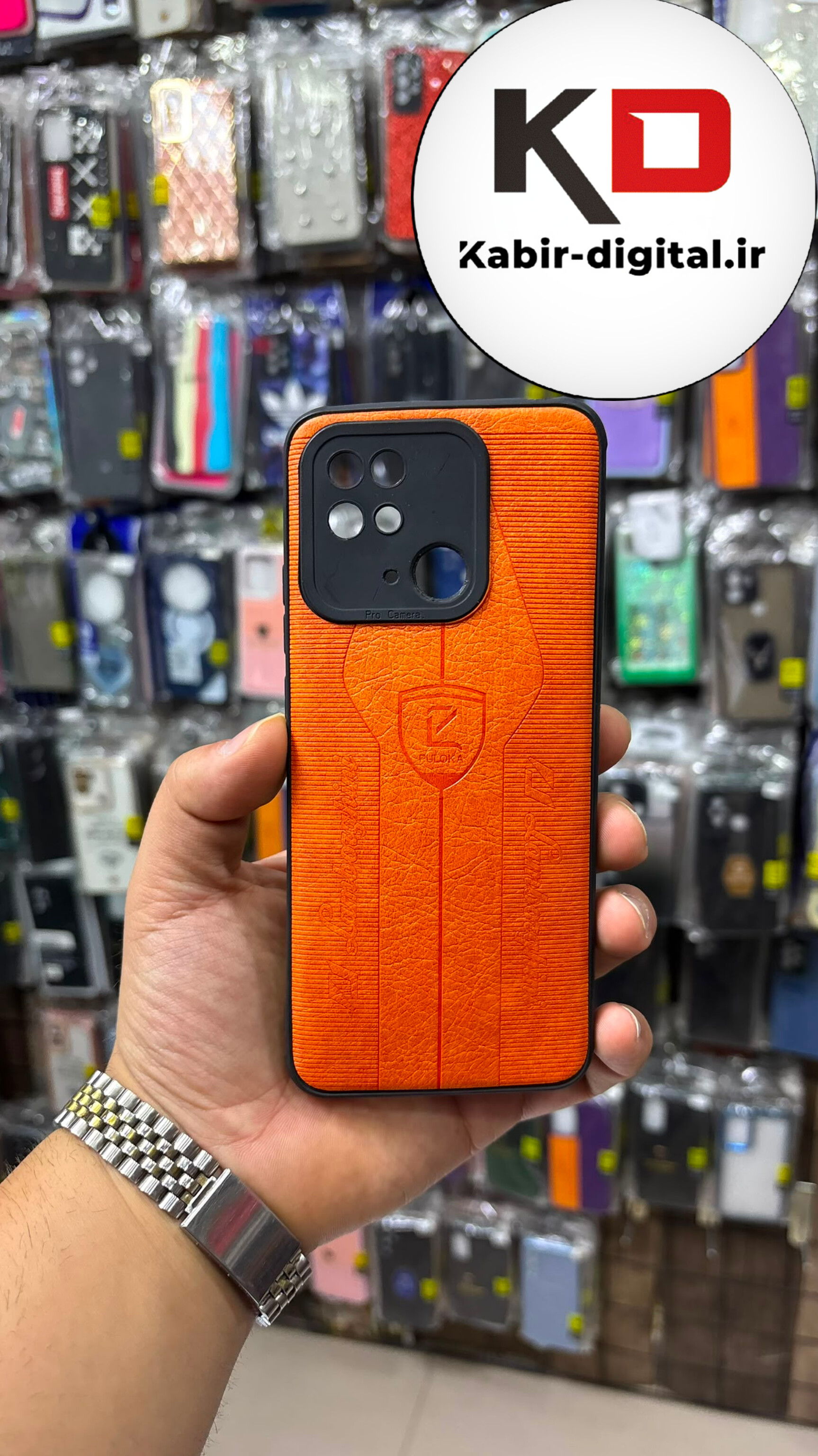 قاب گوشی Redmi 10C  / Poco C40 شیائومی سیلیکونی طرح چرمی کلاسیک محافظ لنز دار