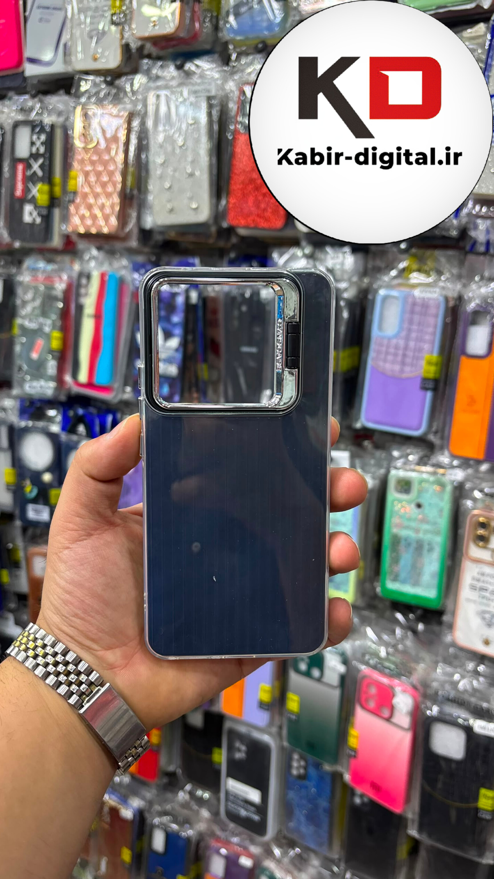 قاب گوشی Redmi Note 14 4G شیائومی اورجینال SO COOL سوکول لنز کرومی براق طرح  کرکره ایی استندشو