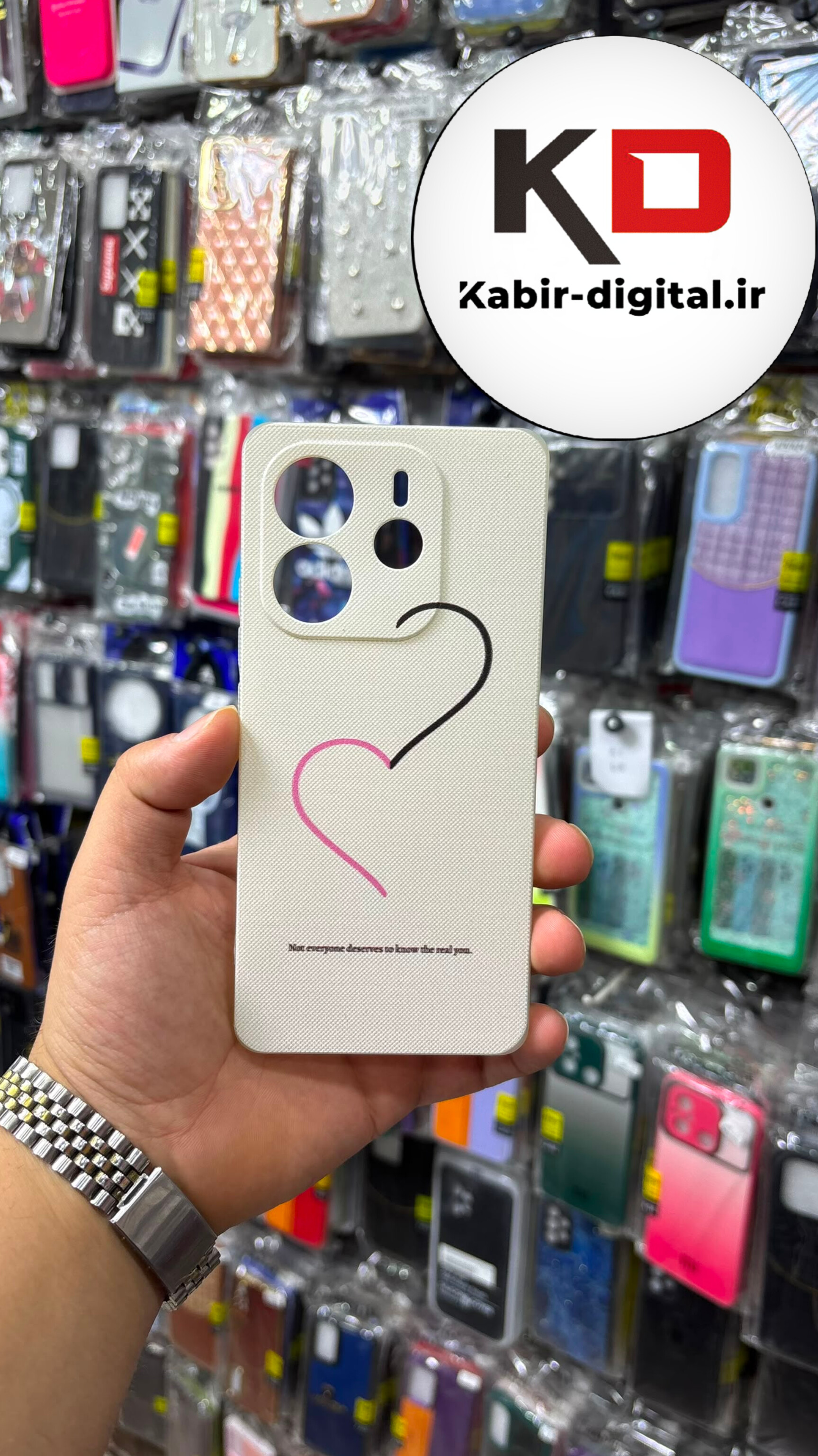 قاب گوشی Redmi Note 14 4G شیائومی سیلیکونی فانتزی سوزنی سخت محافظ لنزدار طرح قلبی رنگ شیری