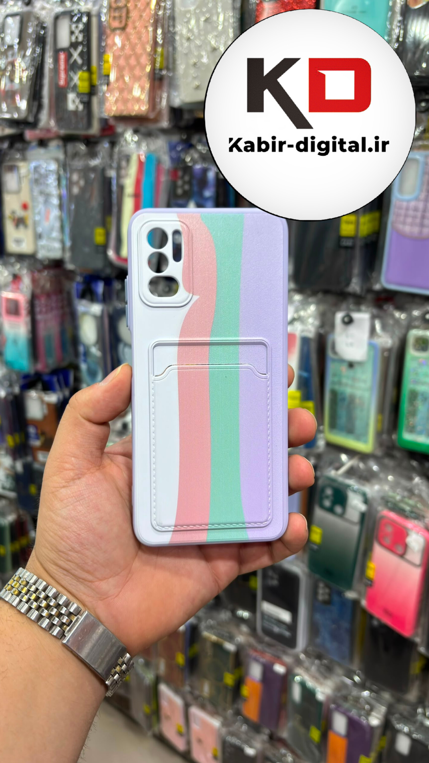 قاب گوشی Redmi Note 10 5g / POCO M3 Pro شیائومی Solid case سیلیکونی ضد ضربه رنگین کمان جاکارتی محافظ لنزدار