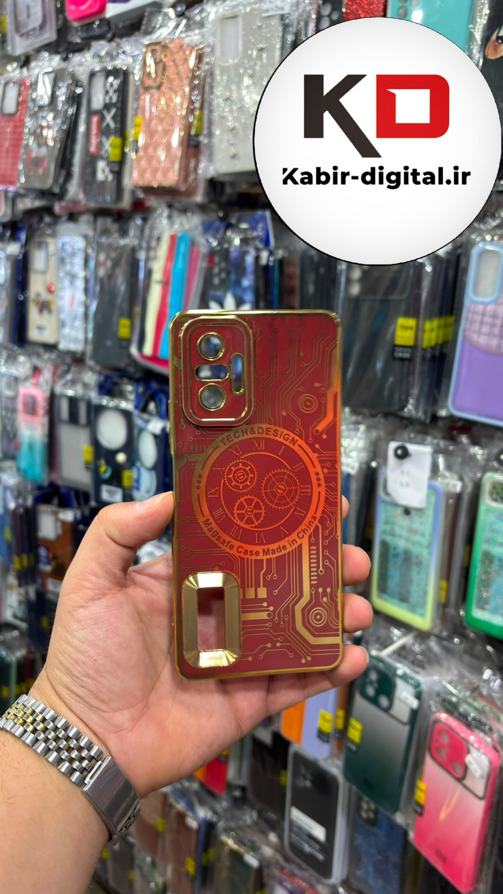 قاب گوشی Redmi Note 10 pro / Note 10 pro max شیائومی طرح مای کیس MY CASE ژله ای مگ سیف محافظ لنز دار طرح تکنولوژی رنگ طلایی