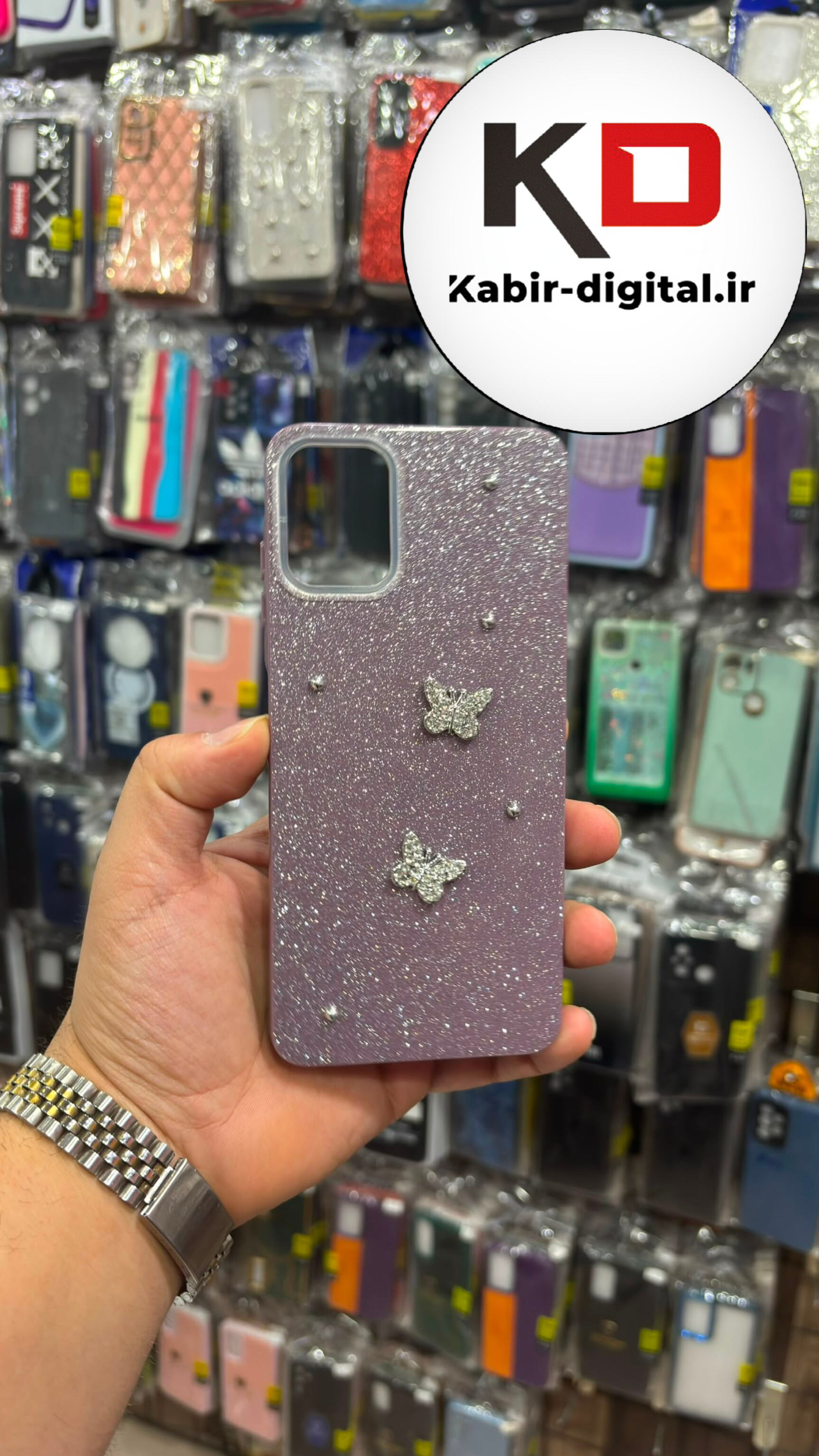قاب گوشی Galaxy A06 سامسونگ شاین سخت HARD برجسته اورجینال ROMANCE نگین دار