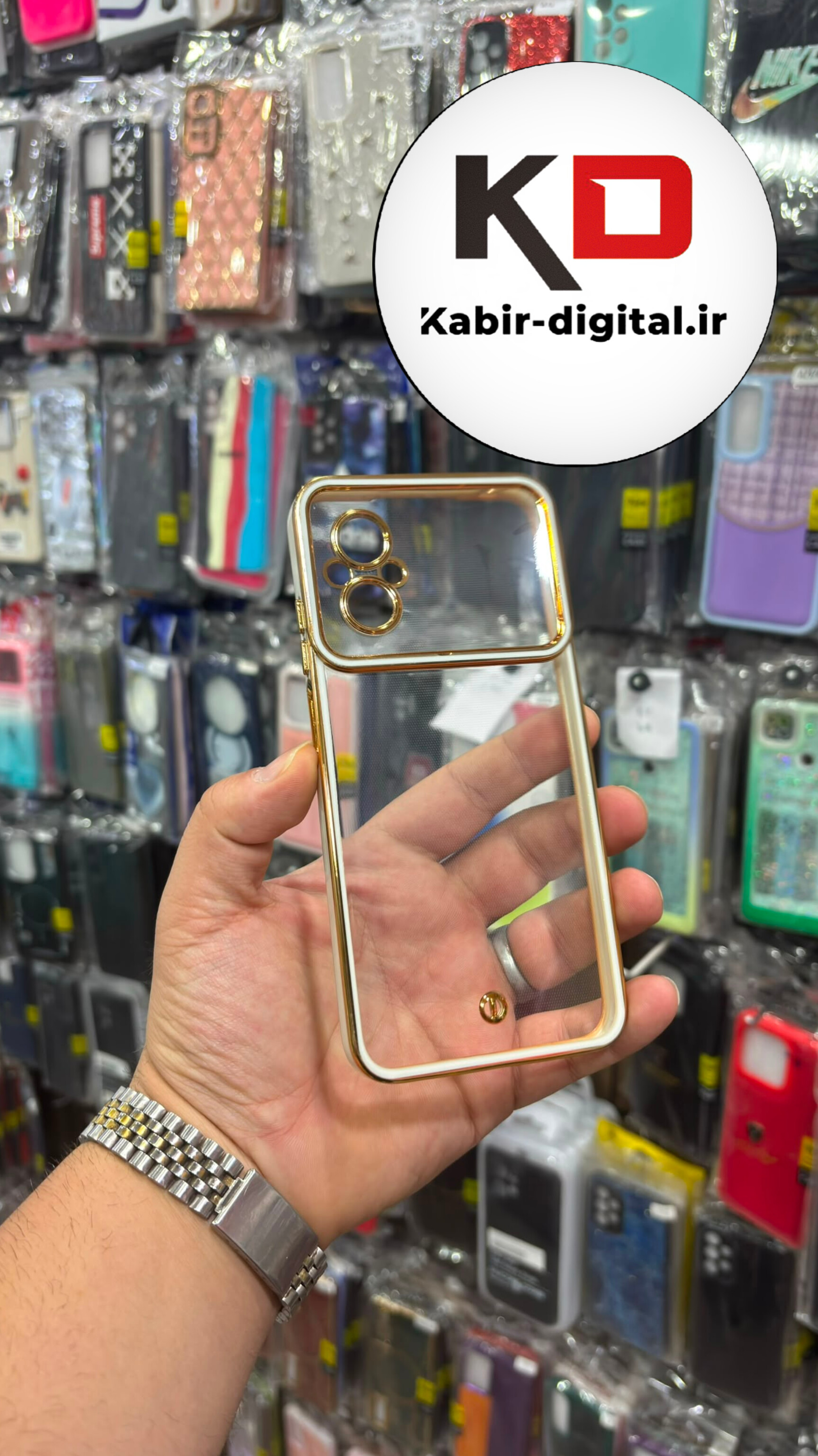 قاب گوشی POCO M5 شیائومی طرح الکتروپلیتینگ ژله ای شفاف اورجینال یونیک کیس Unique Case محافظ لنز دار گلسی طلایی