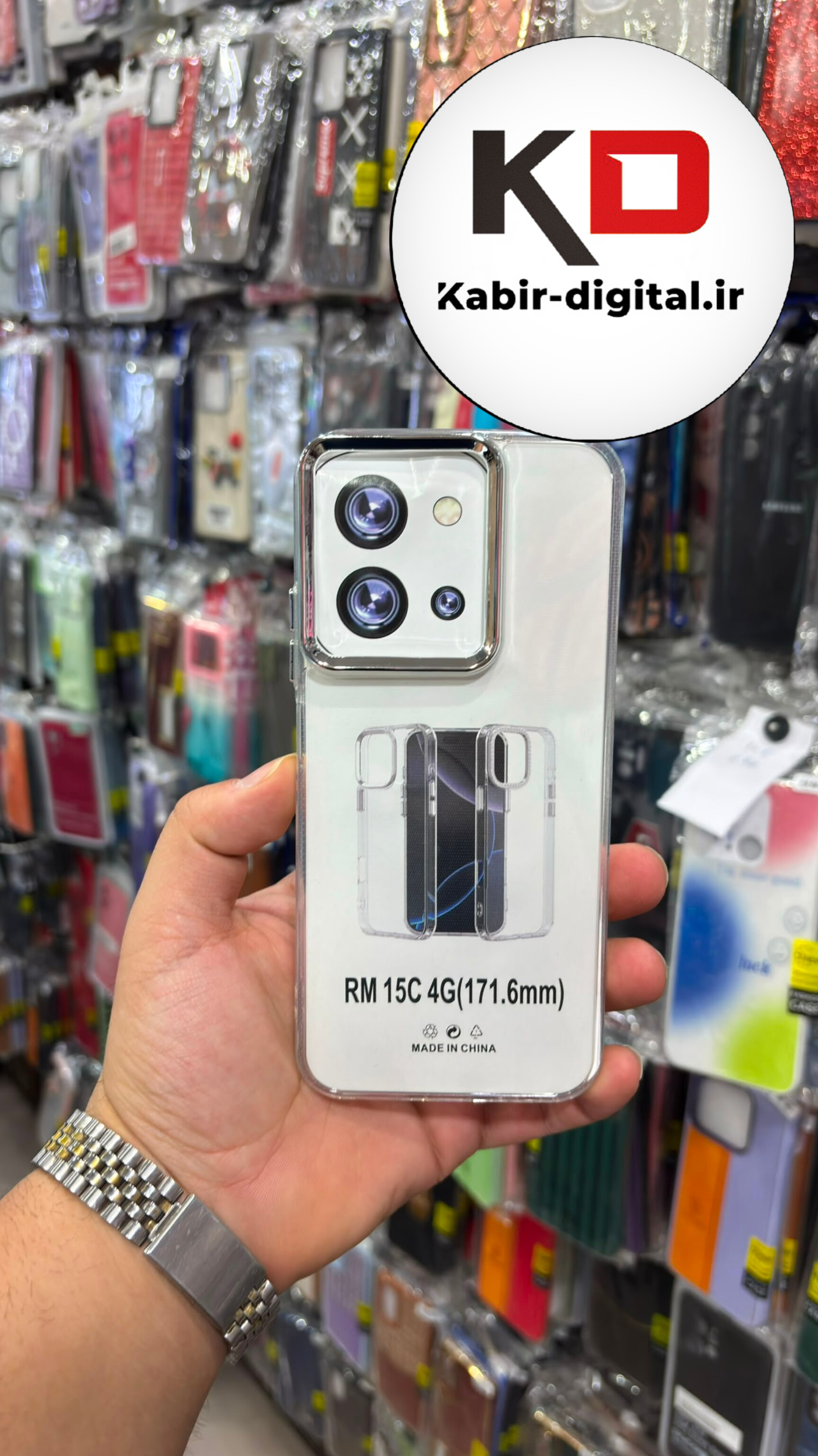 قاب گوشی Redmi 15C / POCO C85 شیائومی لاکچری شفاف ژله ای لنز کرومی