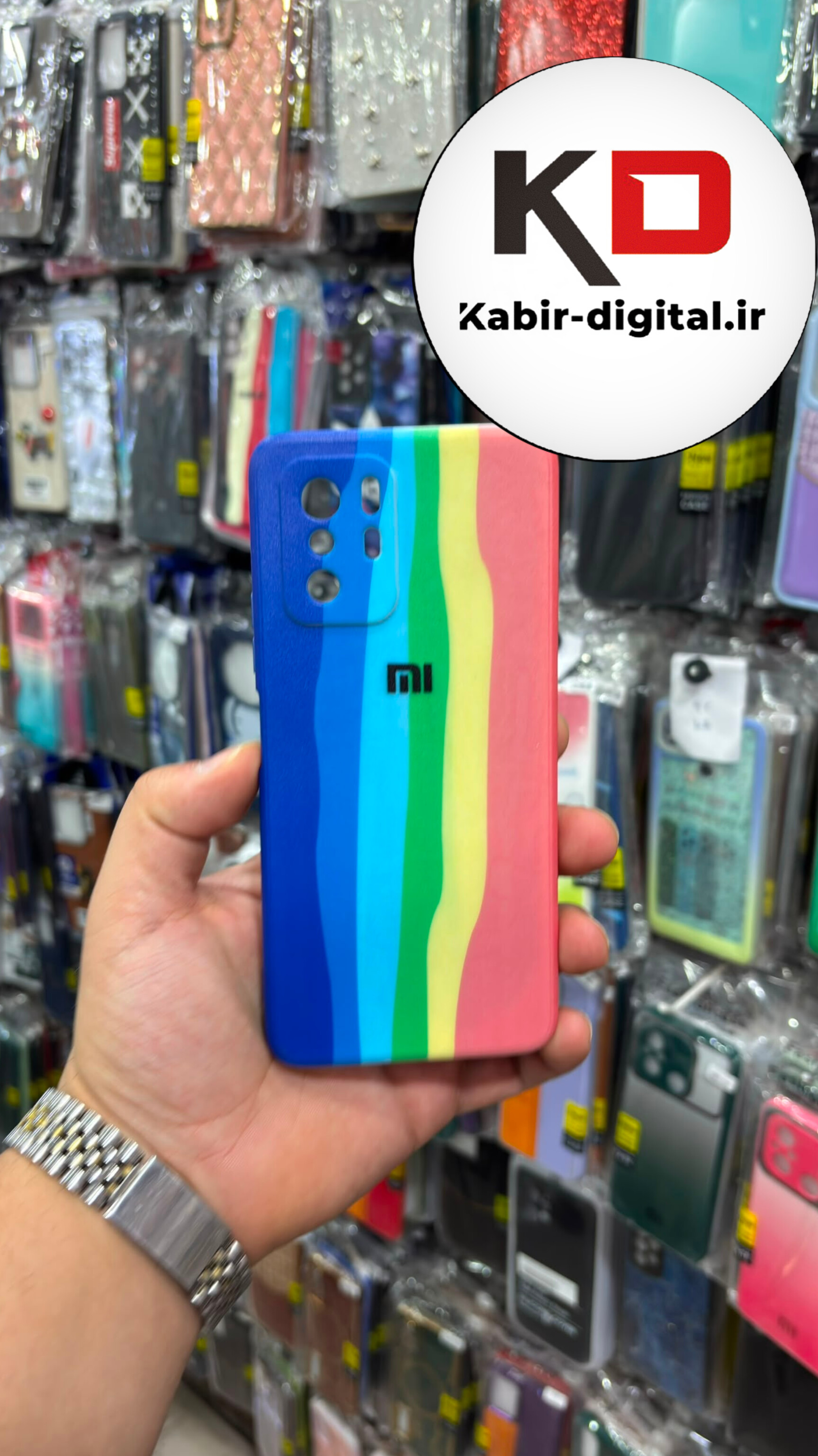 قاب گوشی MI Note 10 pro 5g / POCO X3 GT شیائومی سیلیکونی رنگین کمان  محافظ لنزدار