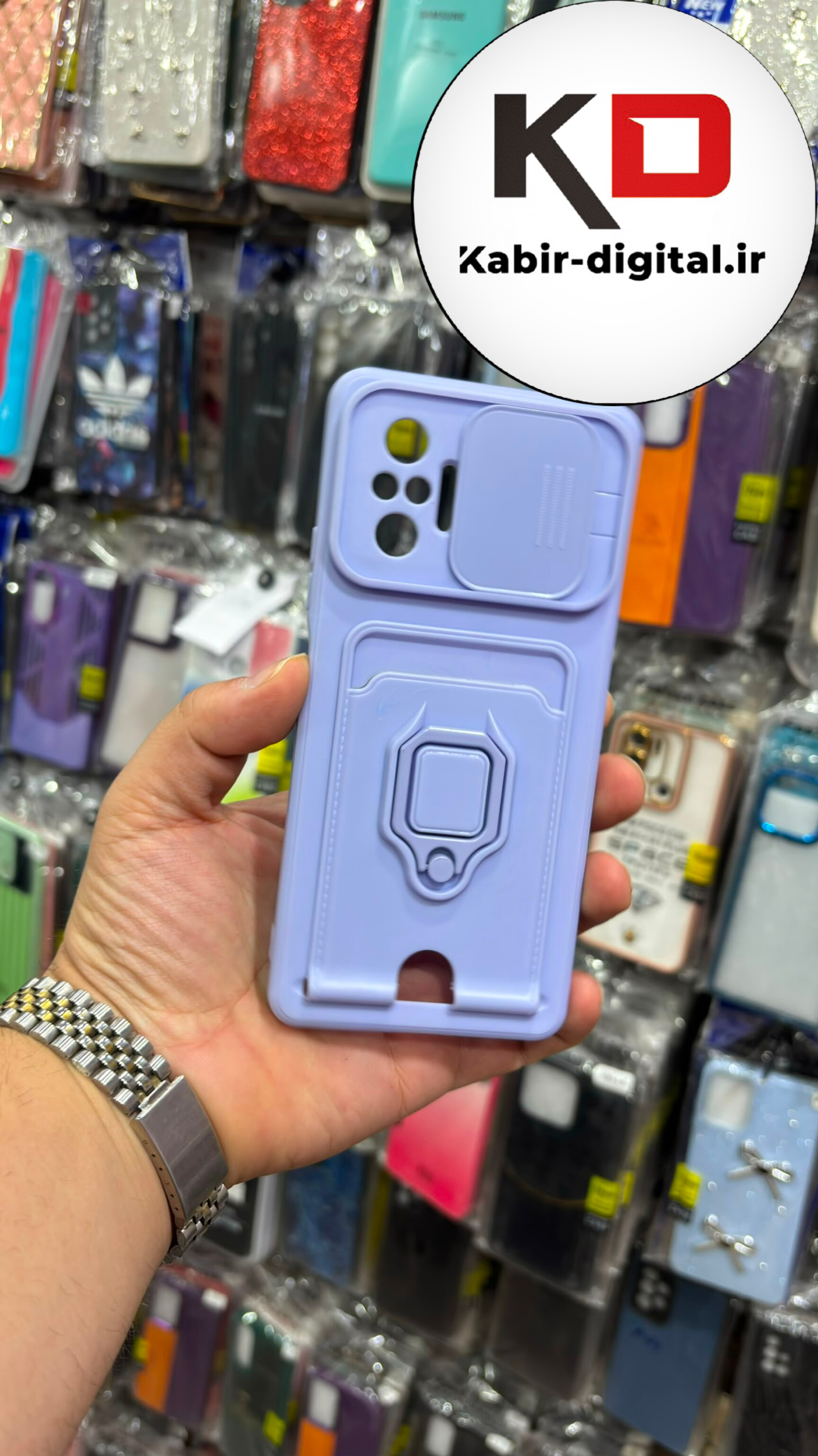 قاب گوشی Redmi Note 10 pro / Note 10 pro max شیائومی سیلیکونی ضد ضربه استندشو جاکارتی محافظ لنزدار کشویی