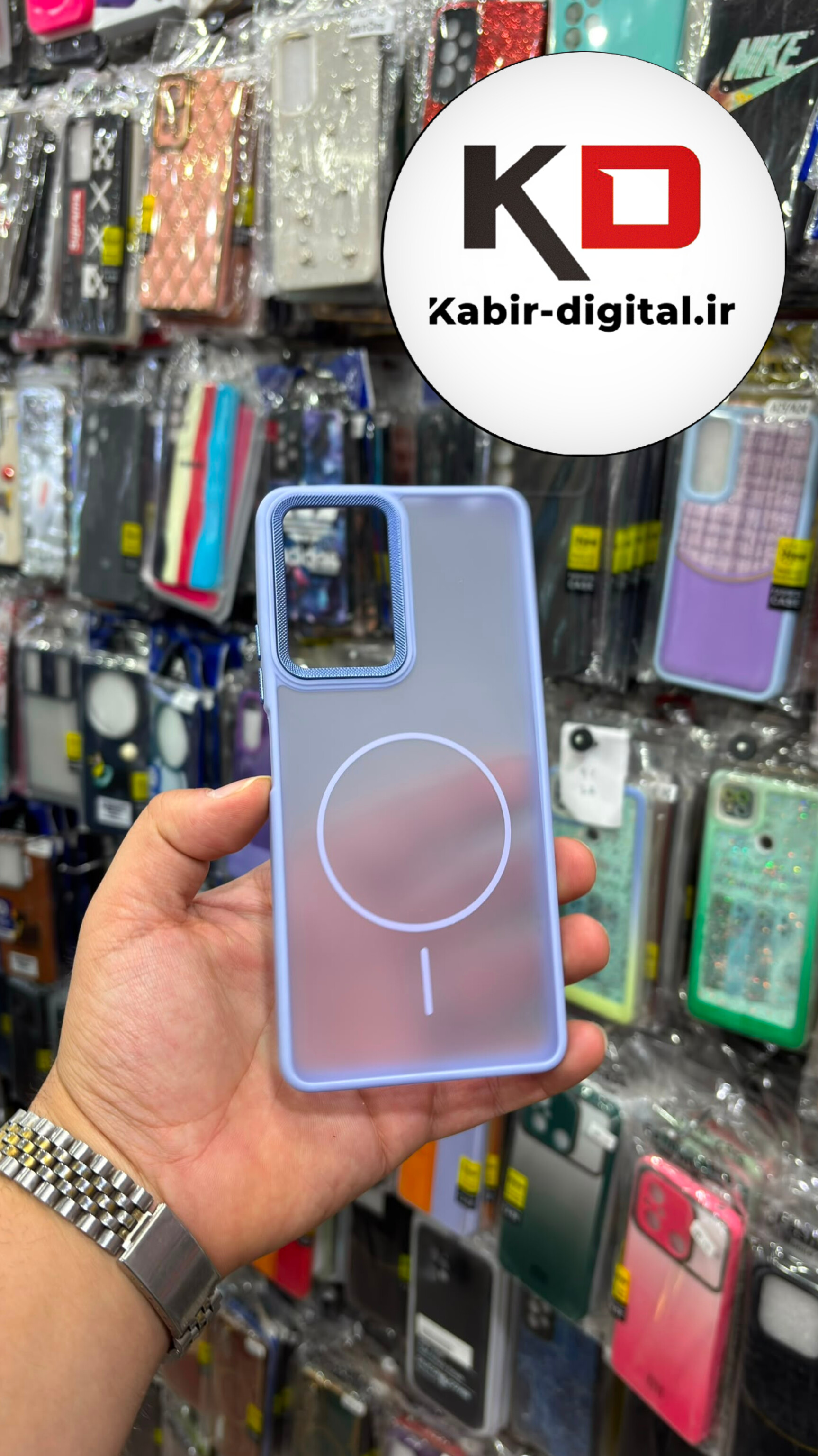 قاب گوشی Redmi Note 10 pro / Note 10 pro max شیائومی پشت مات طرح مگ سیف لنز کرومی یاسی