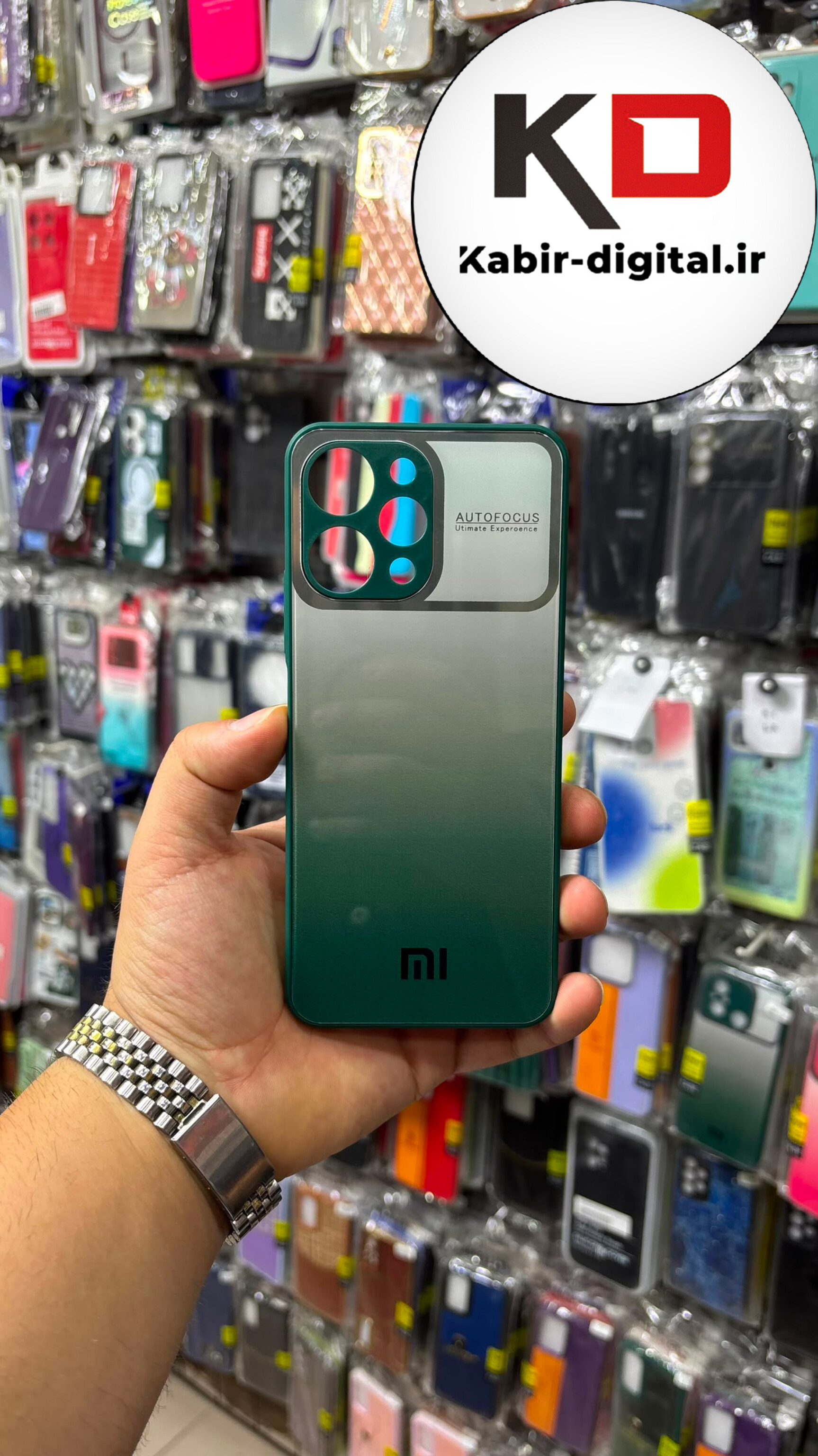 قاب گوشی Redmi 12 شیائومی PVD دور سیلیکونی Auto Focus محافظ لنز دار سبز