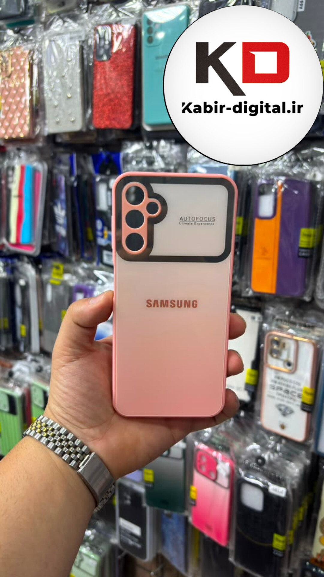 قاب گوشی Galaxy A25 / A15 / A24 سامسونگ PVD دور سیلیکونی Auto Focus محافظ لنز دار
