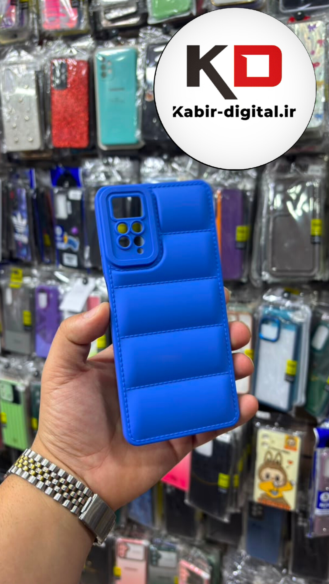 قاب گوشی  Redmi Note 12 pro 4g / Note 11 pro 4gشیائومی طرح پافر سیلیکونی ژله ای محافظ لنز دار آبی