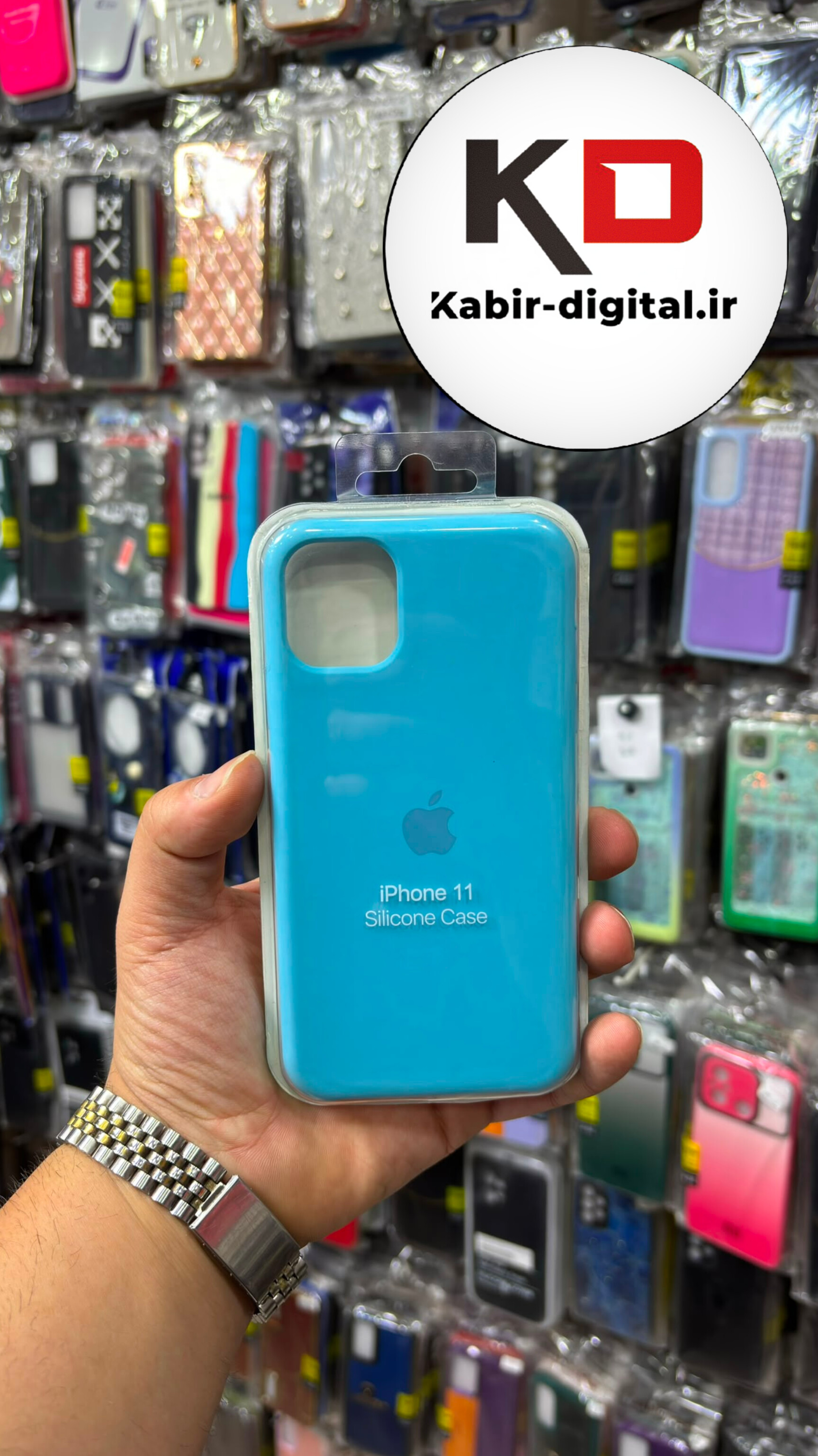 قاب گوشی  iPhone 11 آیفون سیلیکونی اورجینال درجه یک زیر بسته محافظ لنز دار آبی