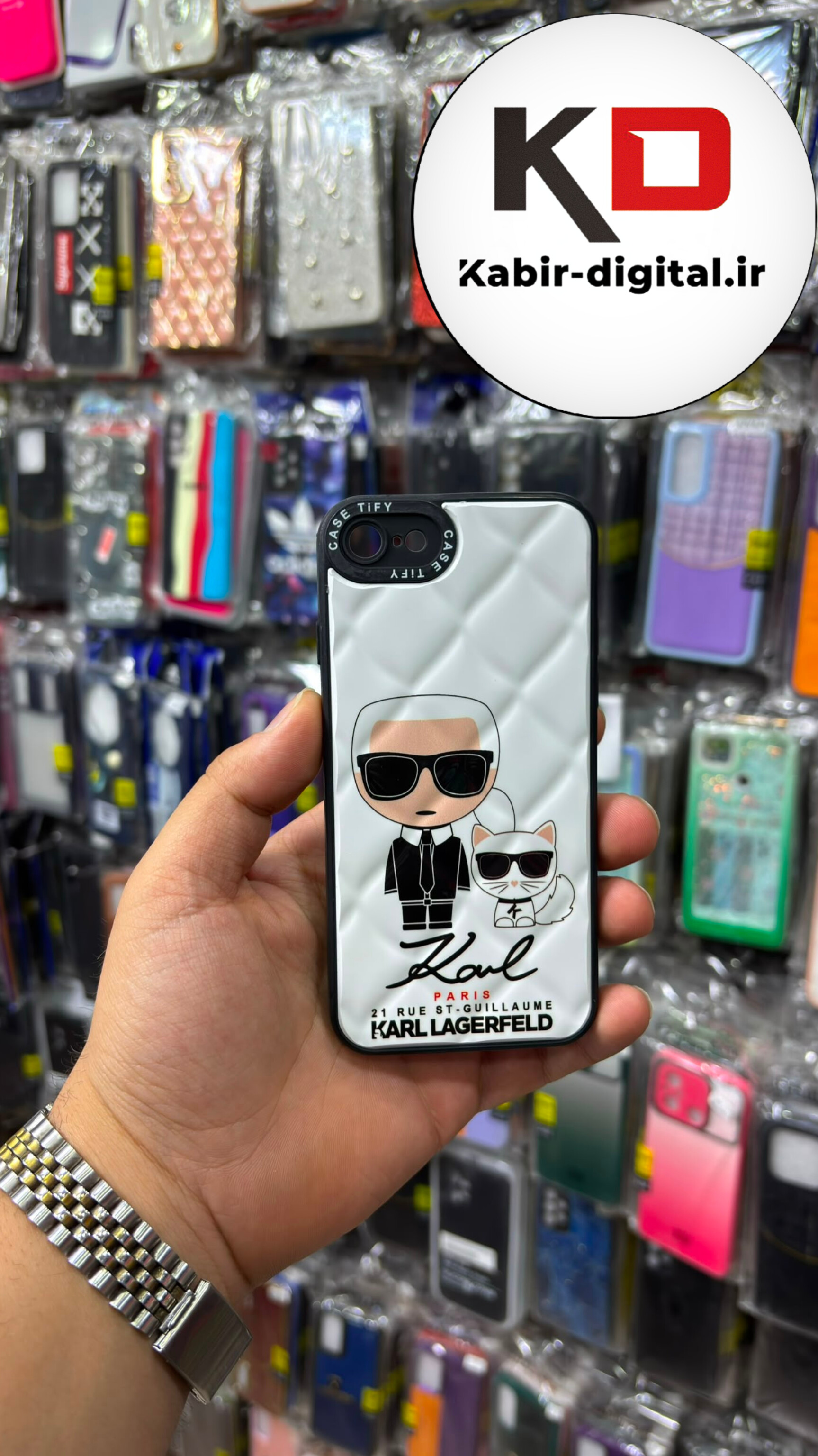 قاب گوشی  iPhone 8 / 7 / SE 2 آیفون پافری لوزی محافظ لنز دار طرح عروسکی محافظ لنزدار