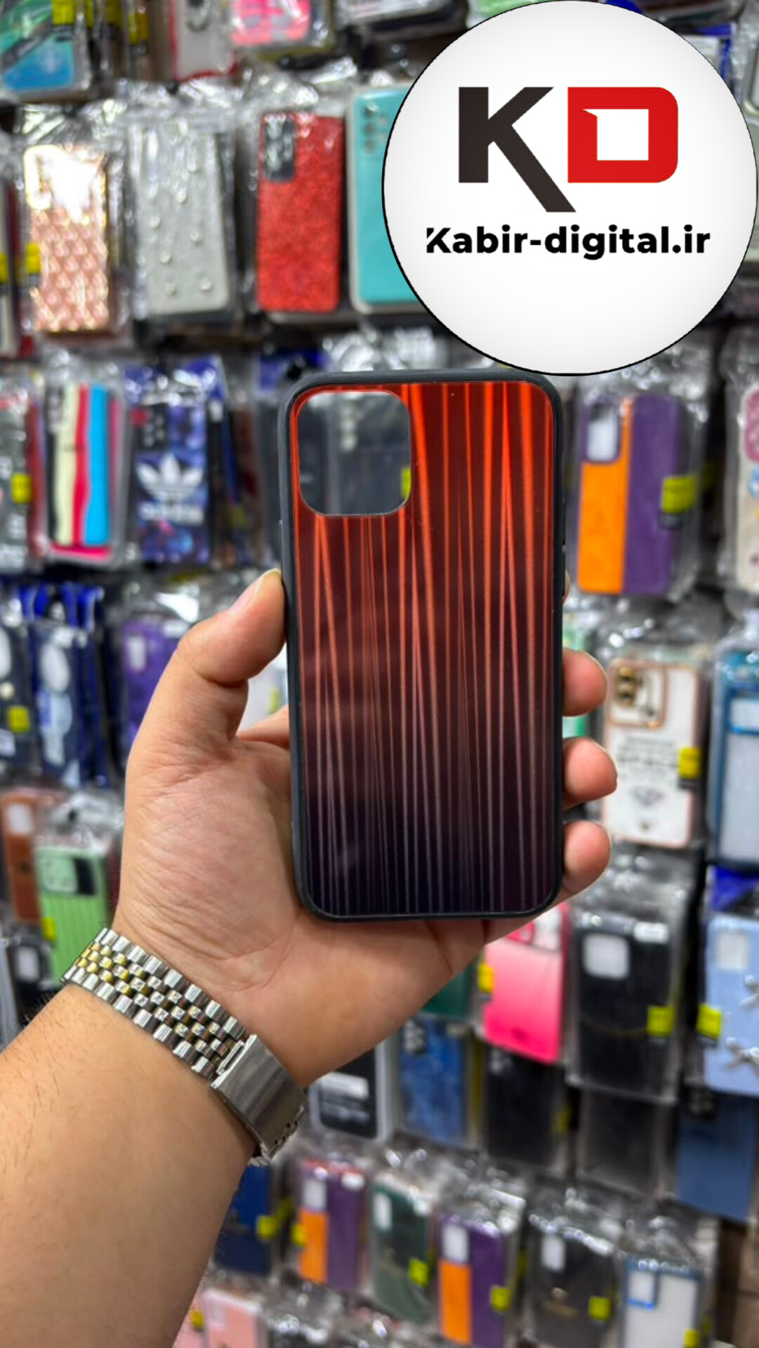 قاب گوشی  iPhone 11 Pro آیفون ضد ضربه هولوگرامی دور سیلیکونی