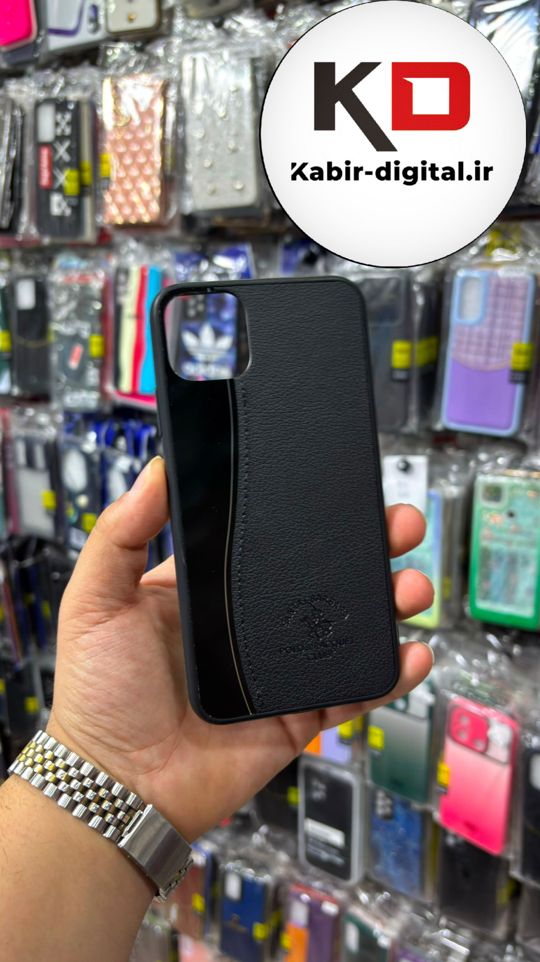 قاب گوشی  iPhone 11 Pro max آیفون طرح دو تیکه چرمی کلاسیک HARD چرمی پولو PULO  چرمی مشکی