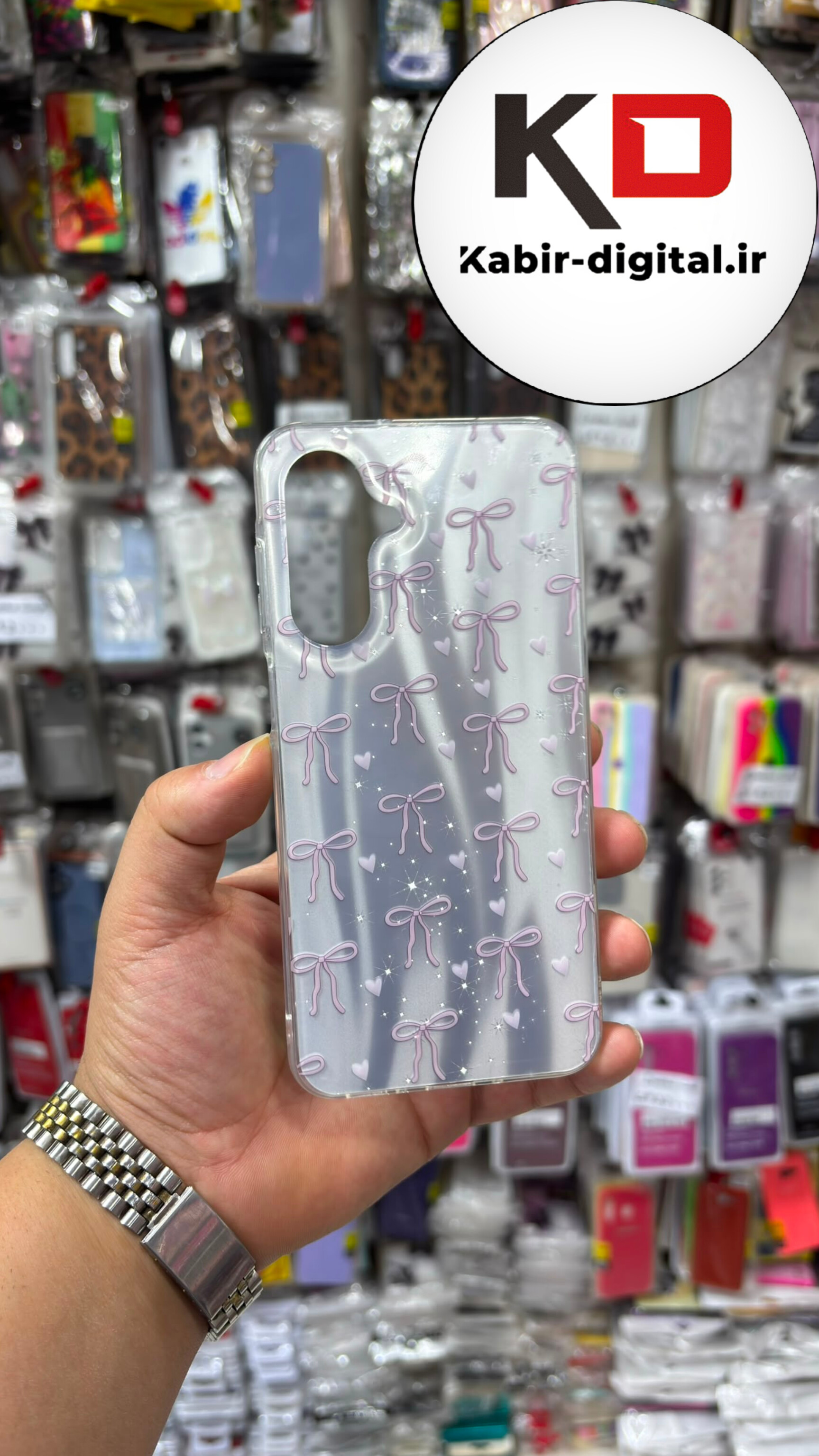 قاب گوشی Galaxy A26 سامسونگ  فانتزی سخت Hard لیزری لاکچری طرح ماربل پاپیون
