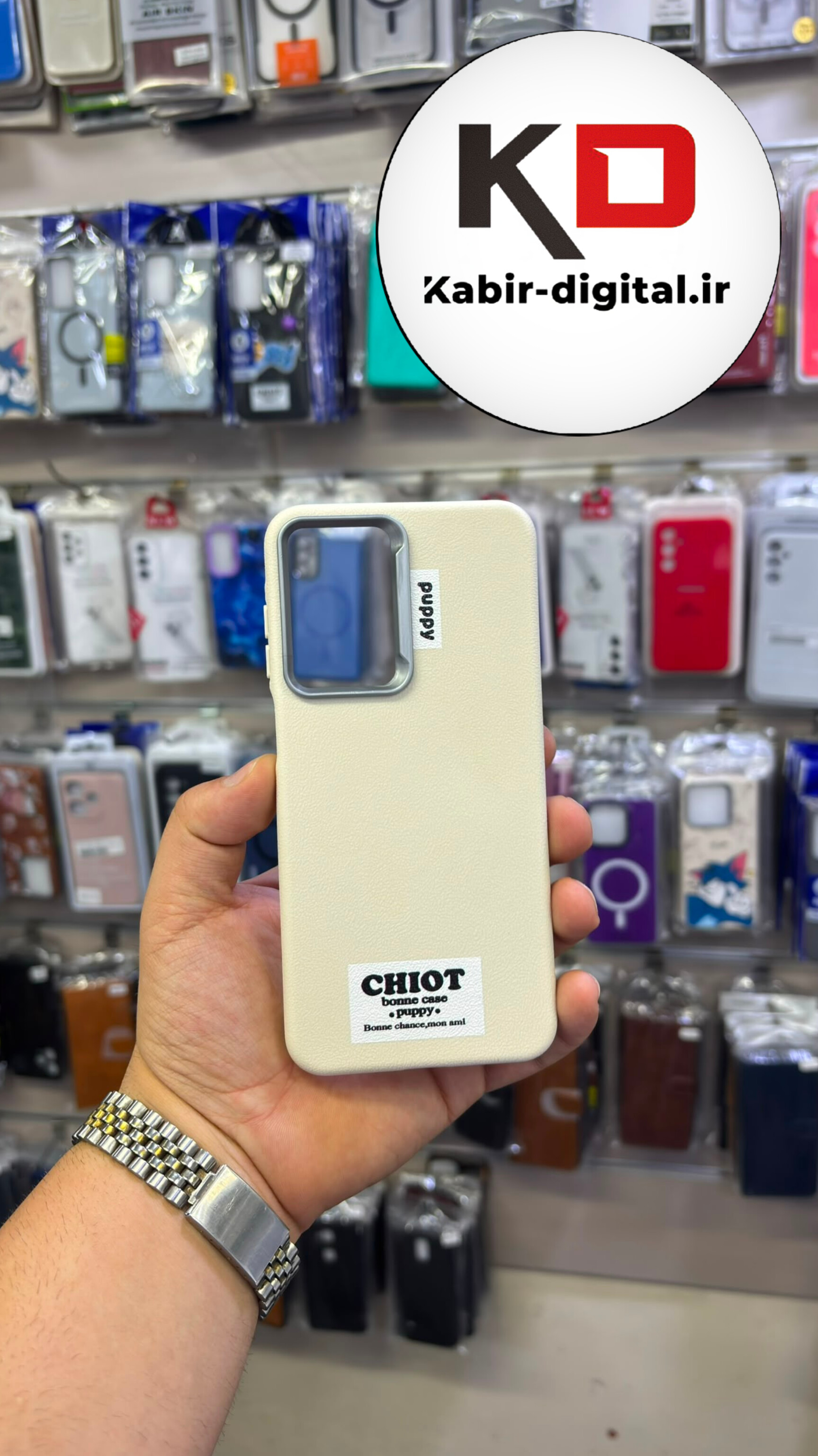 قاب گوشی Galaxy A17 / A16 / A26 سامسونگ لدر دیزاین SOFT Lether Design فانتزی سیلیکونی طرح چرم لنز کرومی شیری
