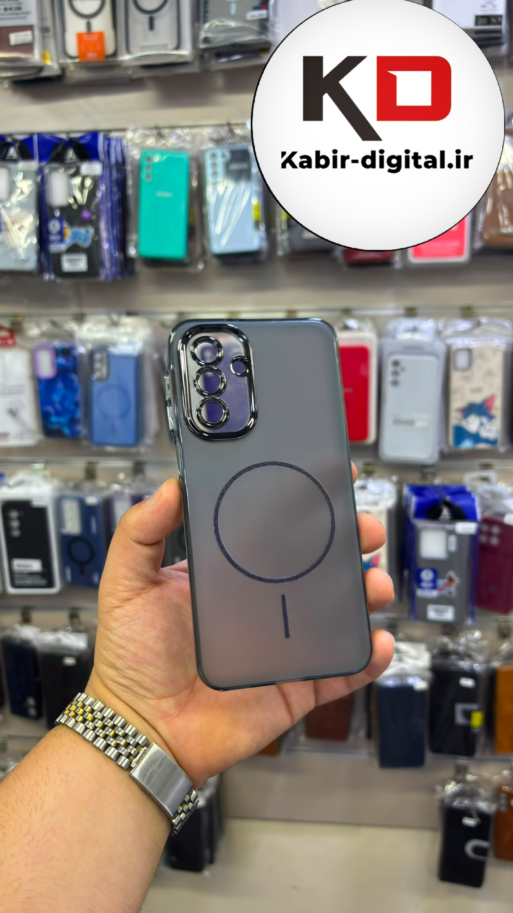 قاب گوشی Galaxy A17 / Galaxy A26 سامسونگ Slim MagSafe Case مات کروم طرح مگ سیف محافظ لنز دار