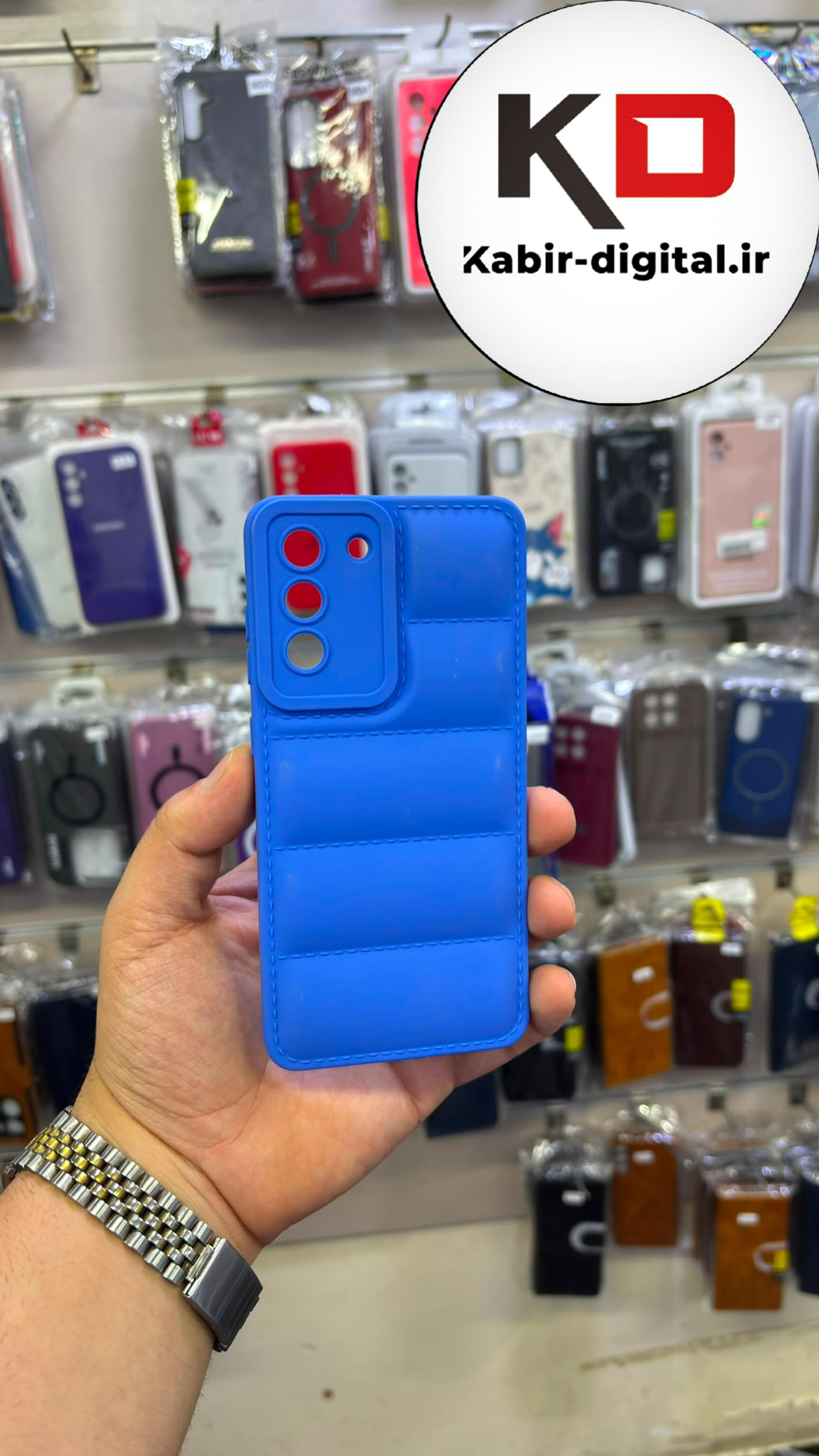 قاب گوشی Galaxy S21 FE سامسونگ طرح پافر سیلیکونی ژله ای محافظ لنز دار آبی
